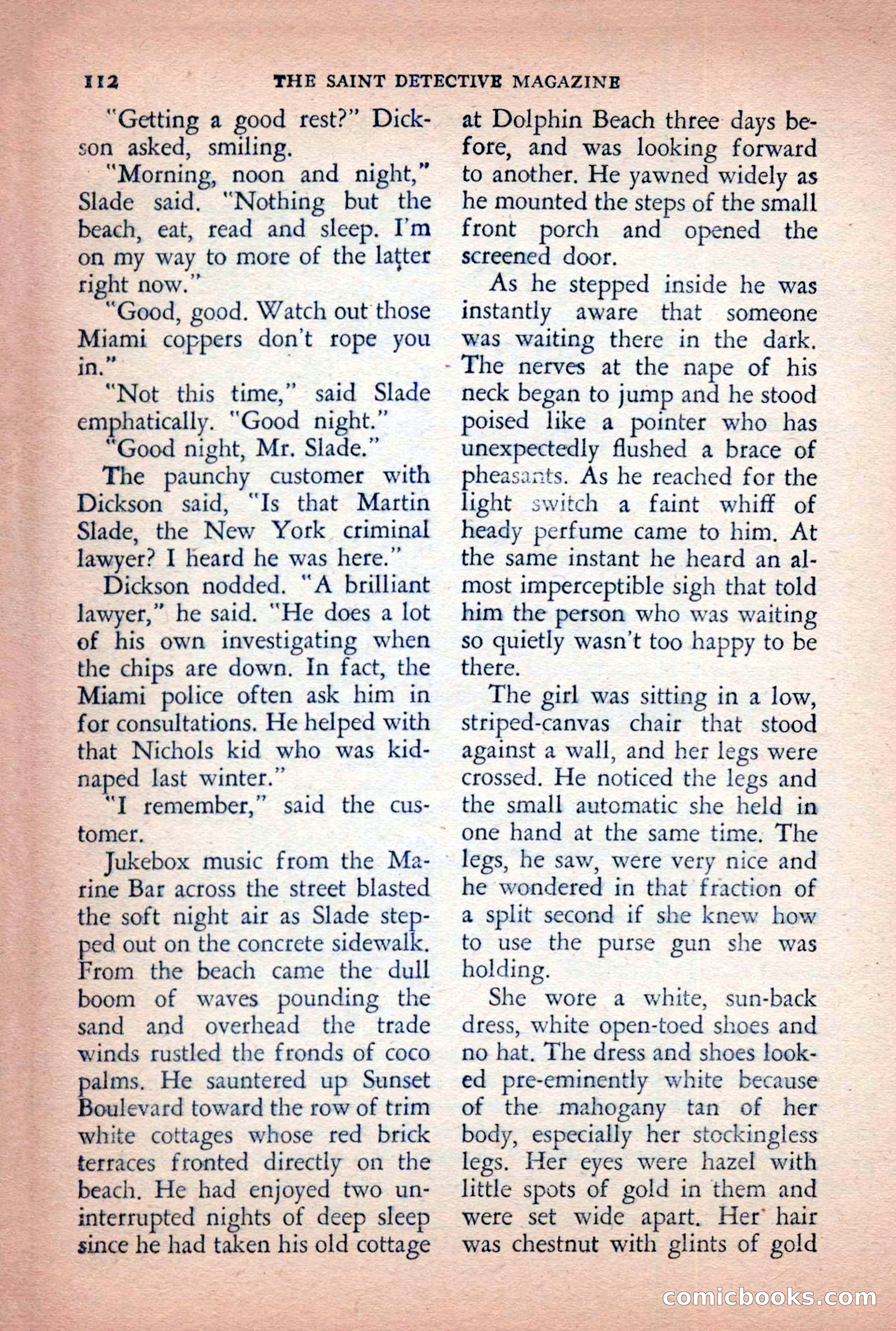 The Saint Detective Magazine, April 1955 — page 114 of 164