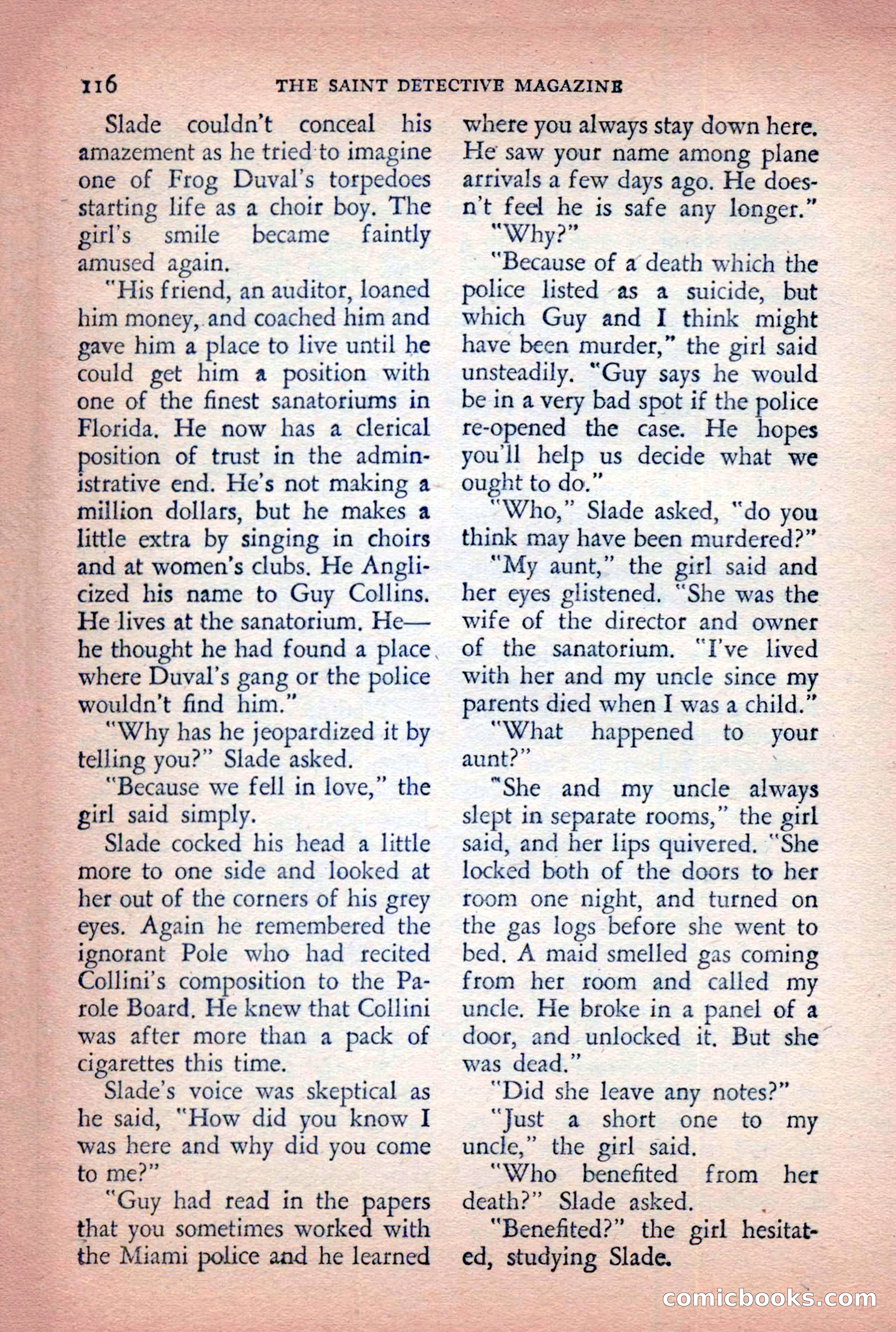 The Saint Detective Magazine, April 1955 — page 118 of 164