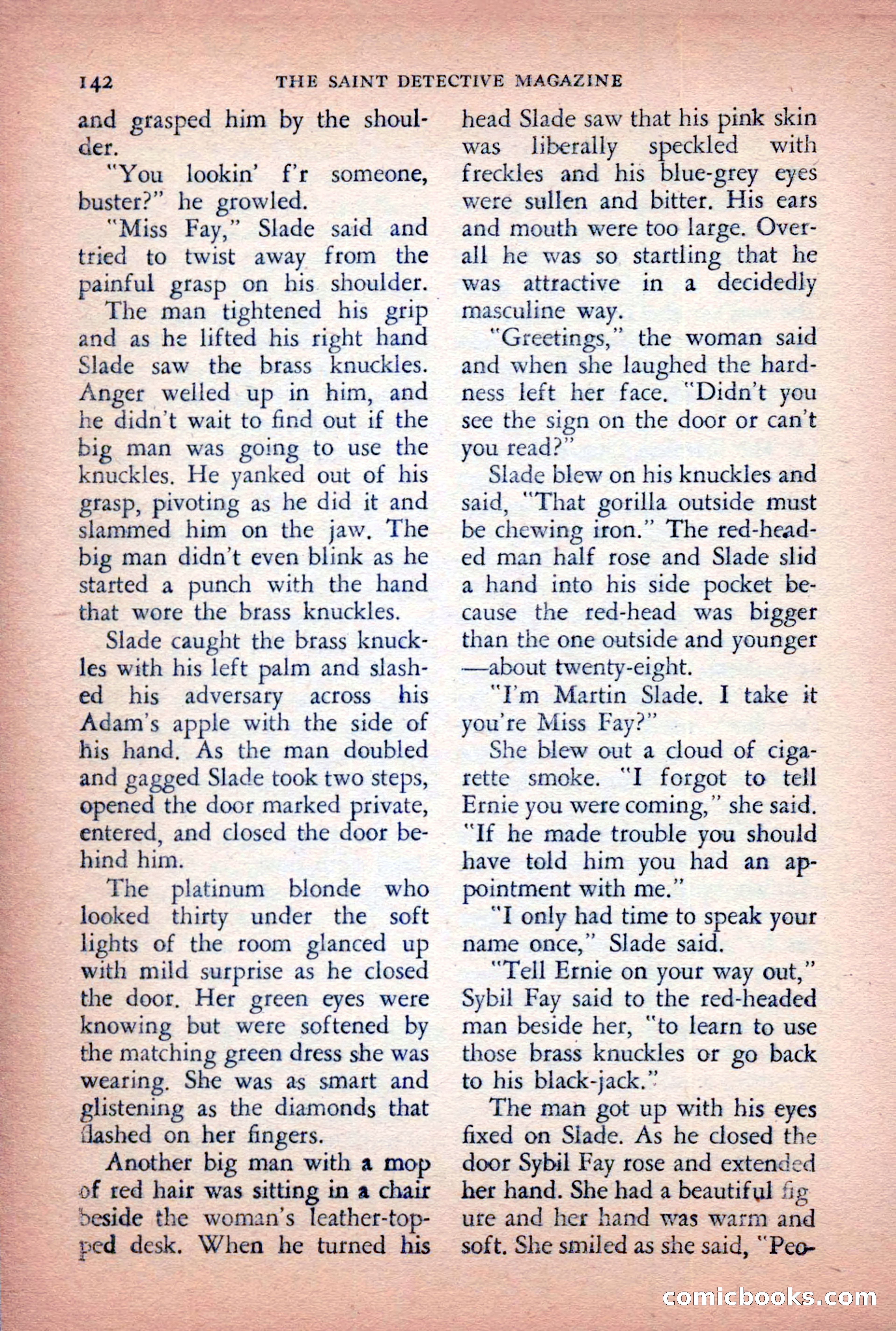 The Saint Detective Magazine, April 1955 — page 144 of 164