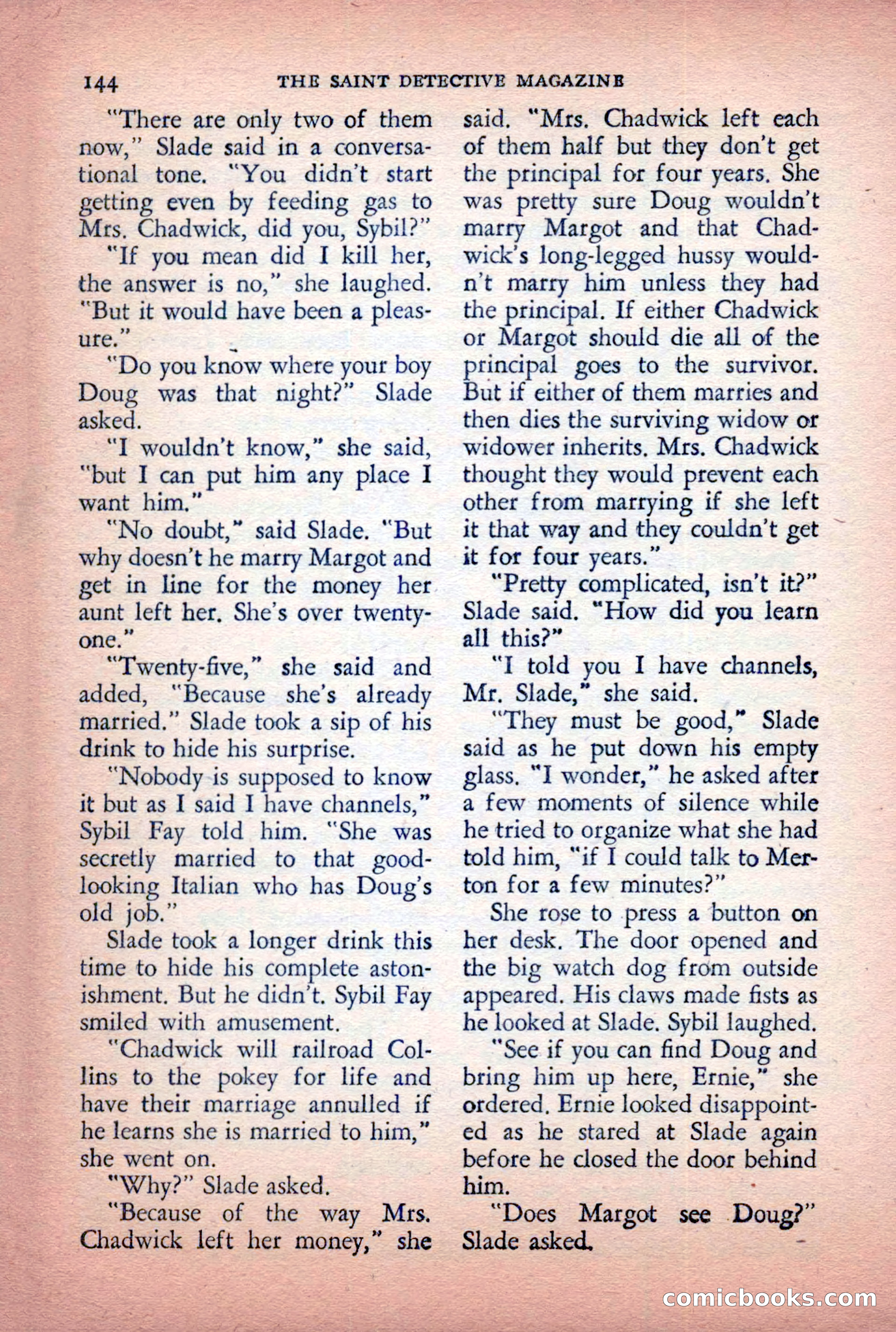 The Saint Detective Magazine, April 1955 — page 146 of 164