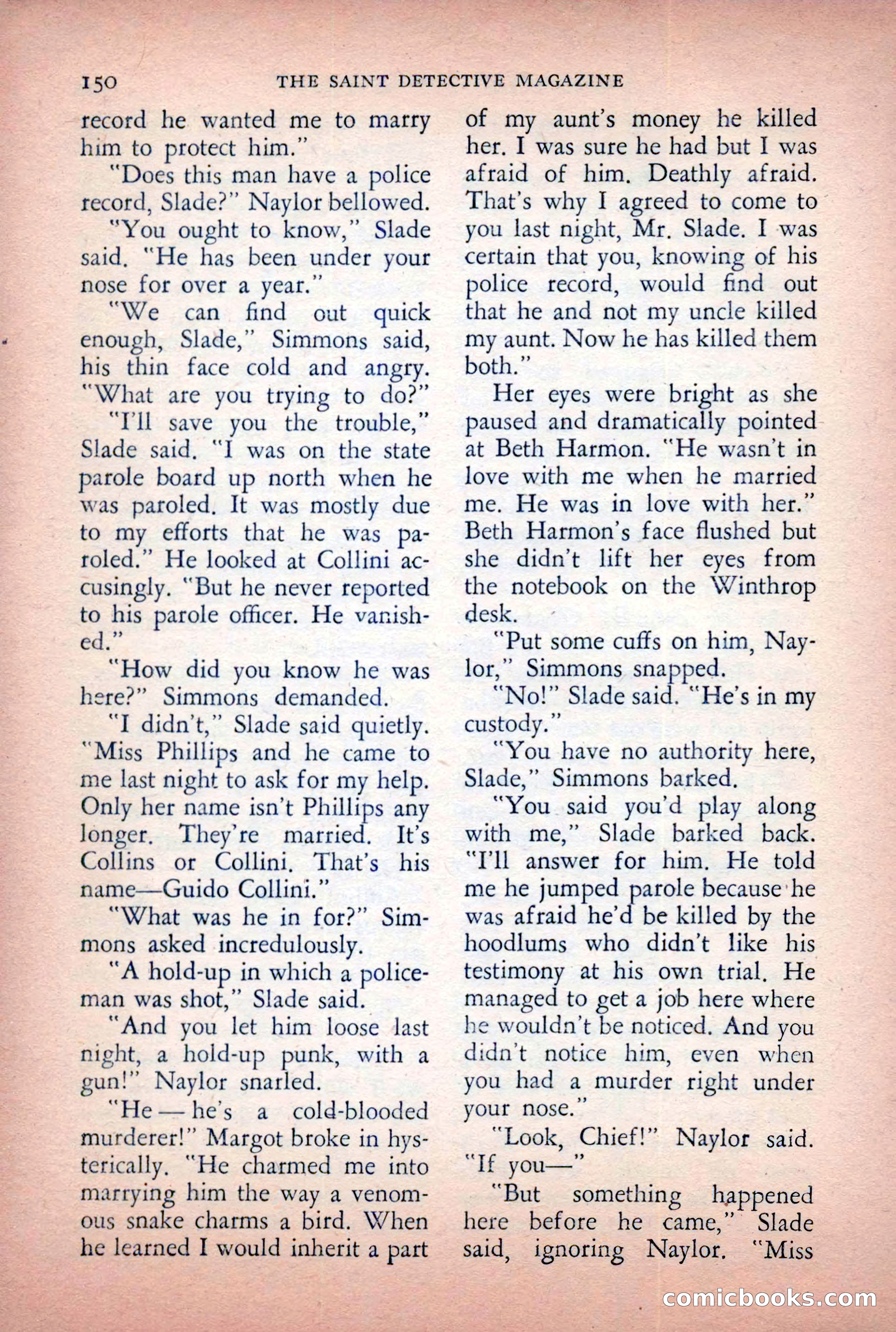 The Saint Detective Magazine, April 1955 — page 152 of 164