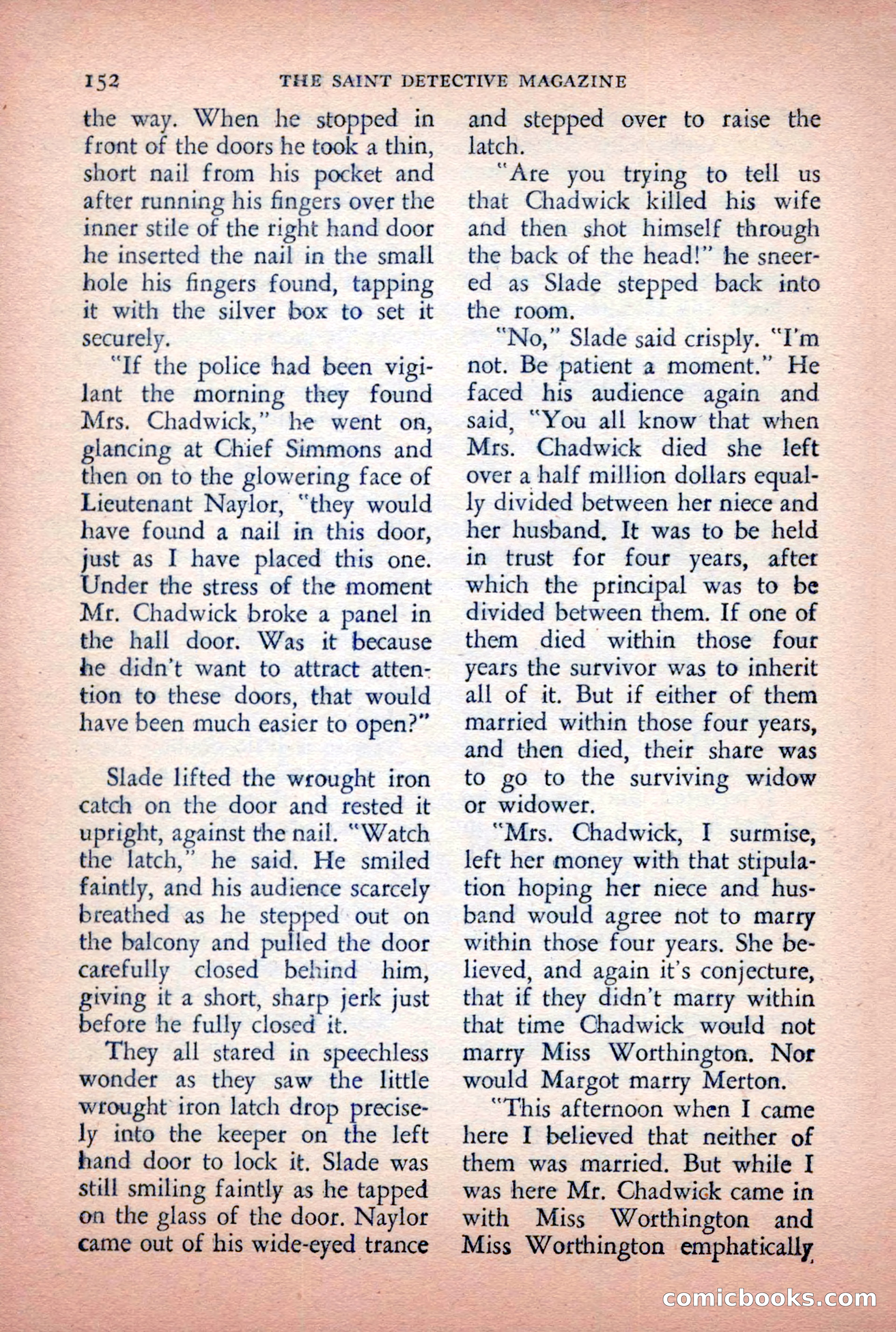 The Saint Detective Magazine, April 1955 — page 154 of 164