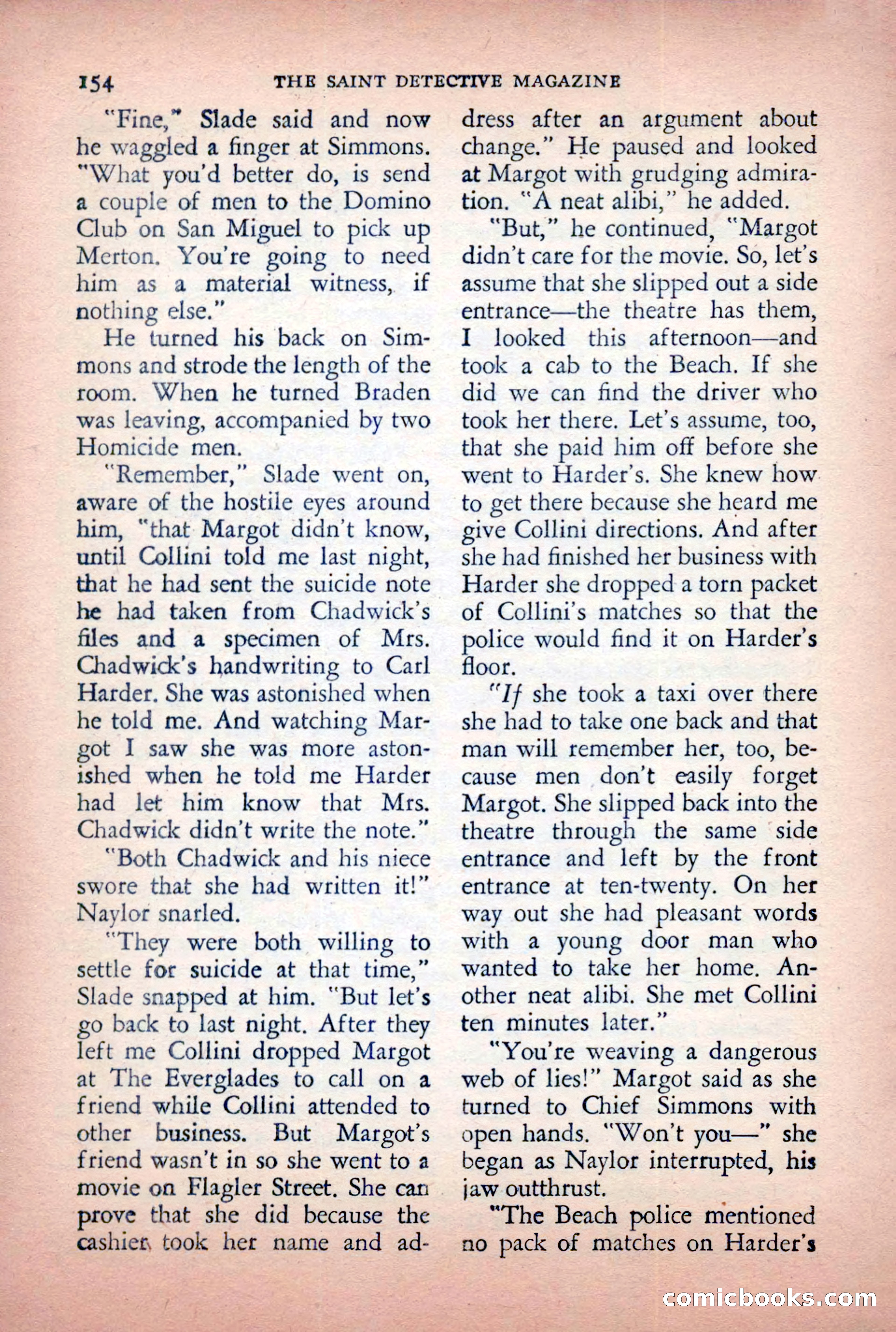 The Saint Detective Magazine, April 1955 — page 156 of 164