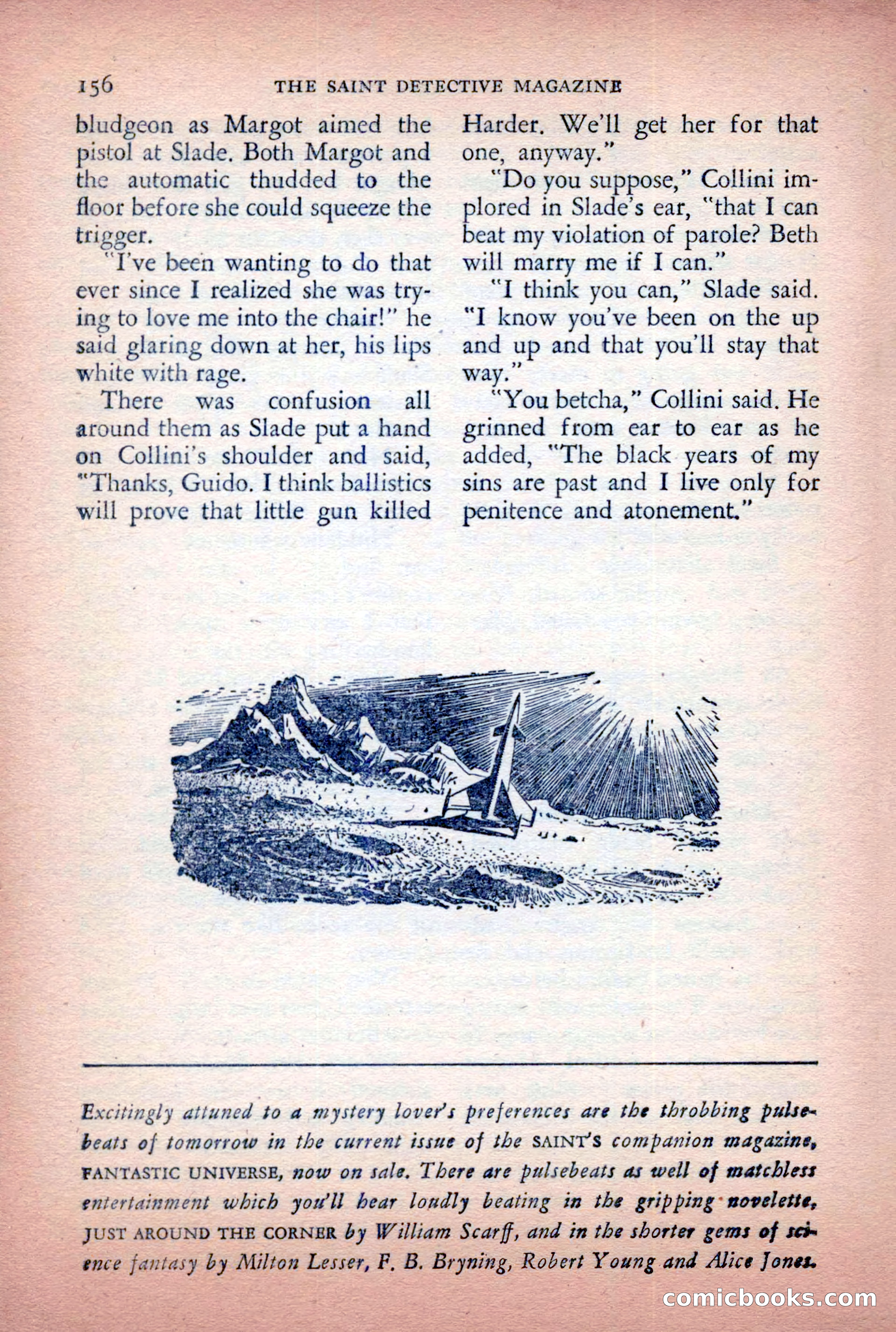 The Saint Detective Magazine, April 1955 — page 158 of 164