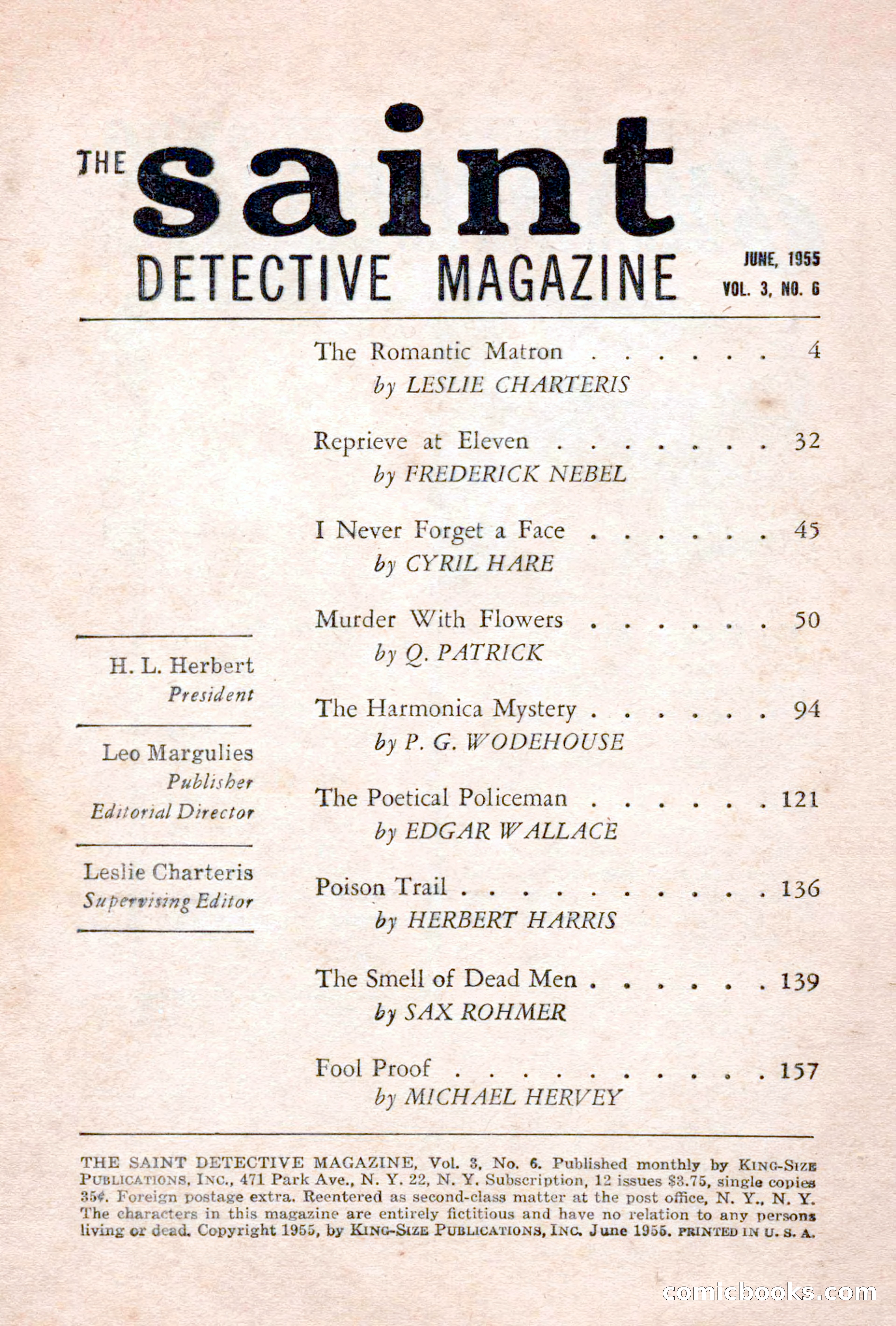 The Saint Detective Magazine, June 1955 — page 4 of 164
