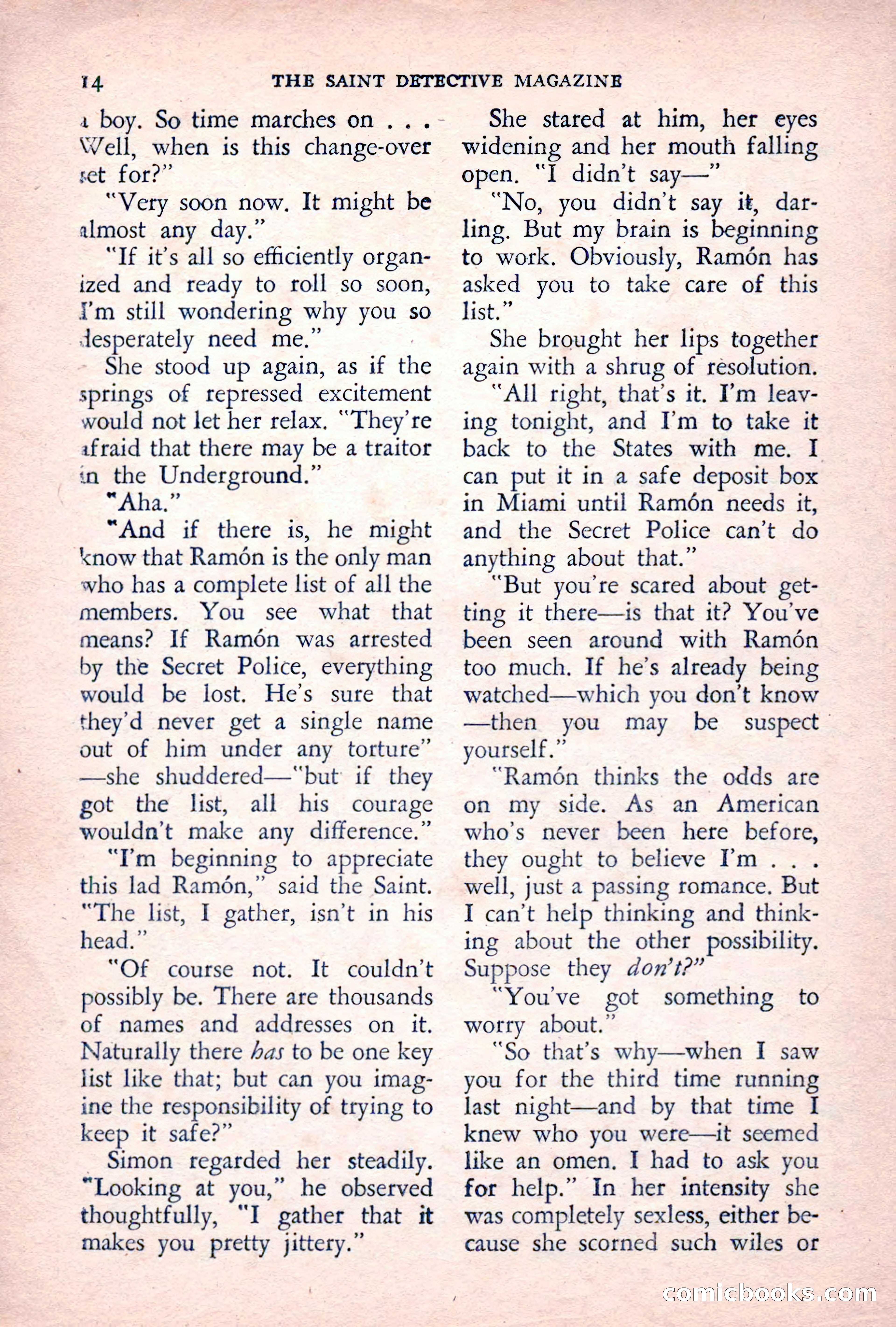 The Saint Detective Magazine, June 1955 — page 16 of 164