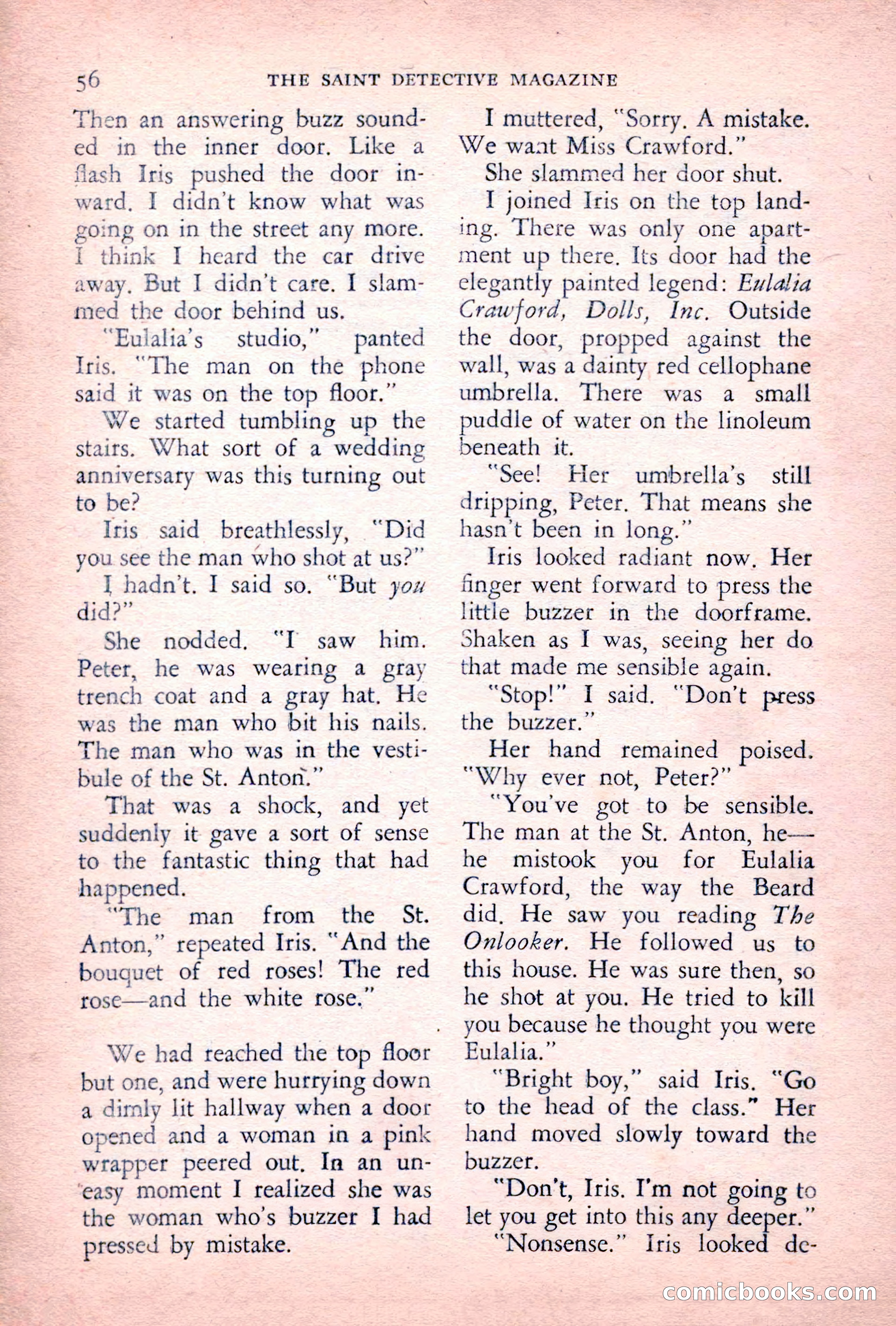 The Saint Detective Magazine, June 1955 — page 58 of 164