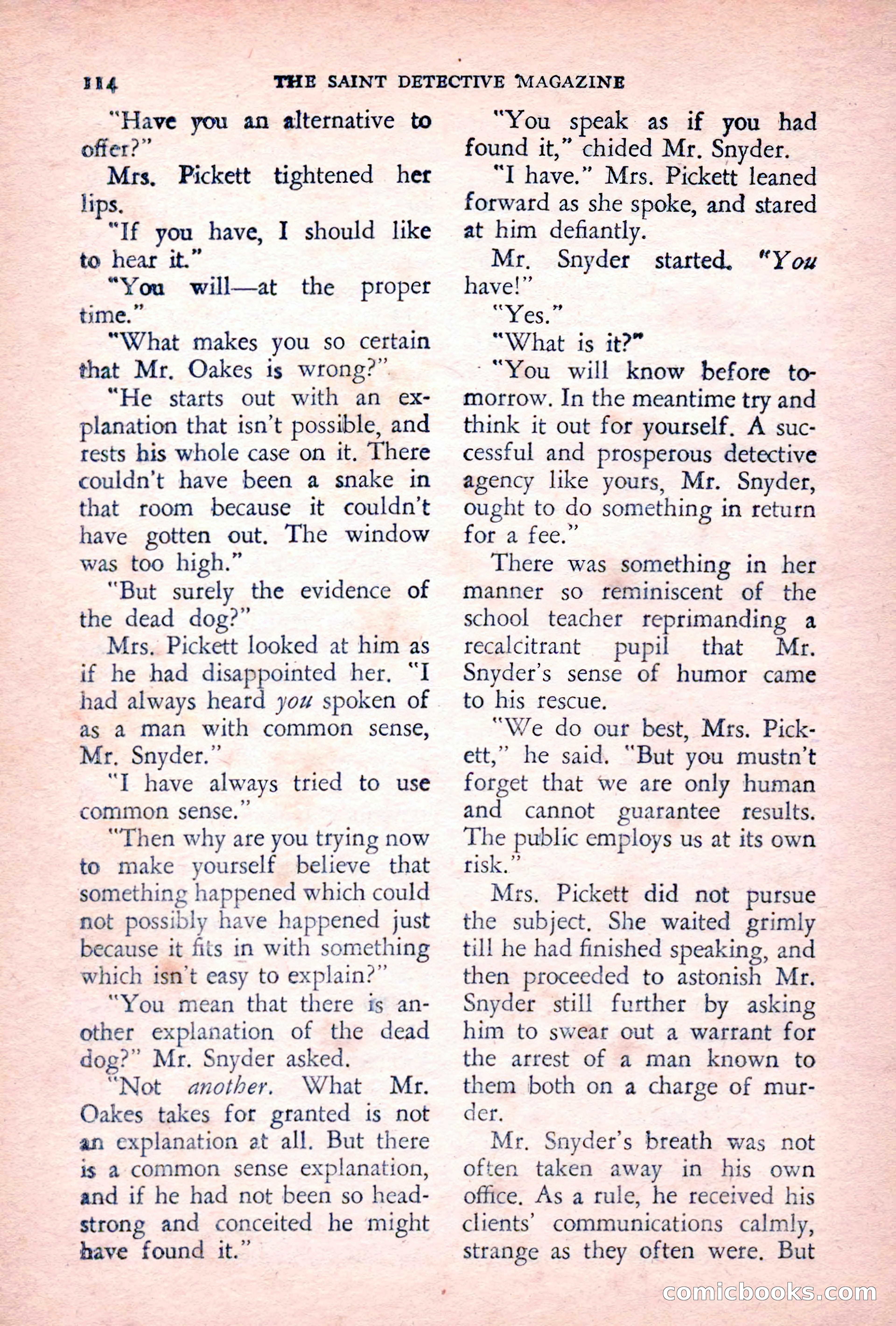 The Saint Detective Magazine, June 1955 — page 116 of 164
