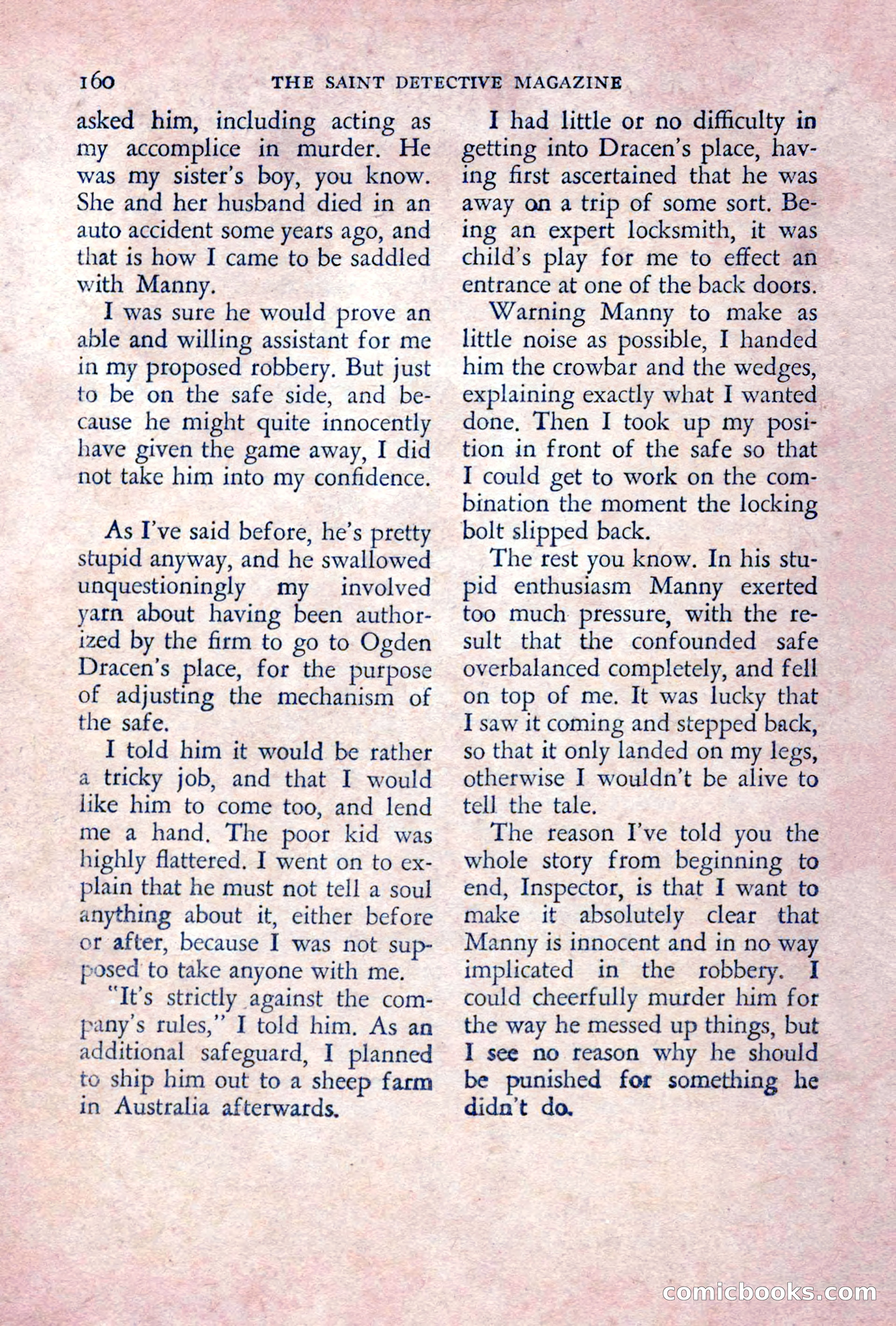 The Saint Detective Magazine, June 1955 — page 162 of 164