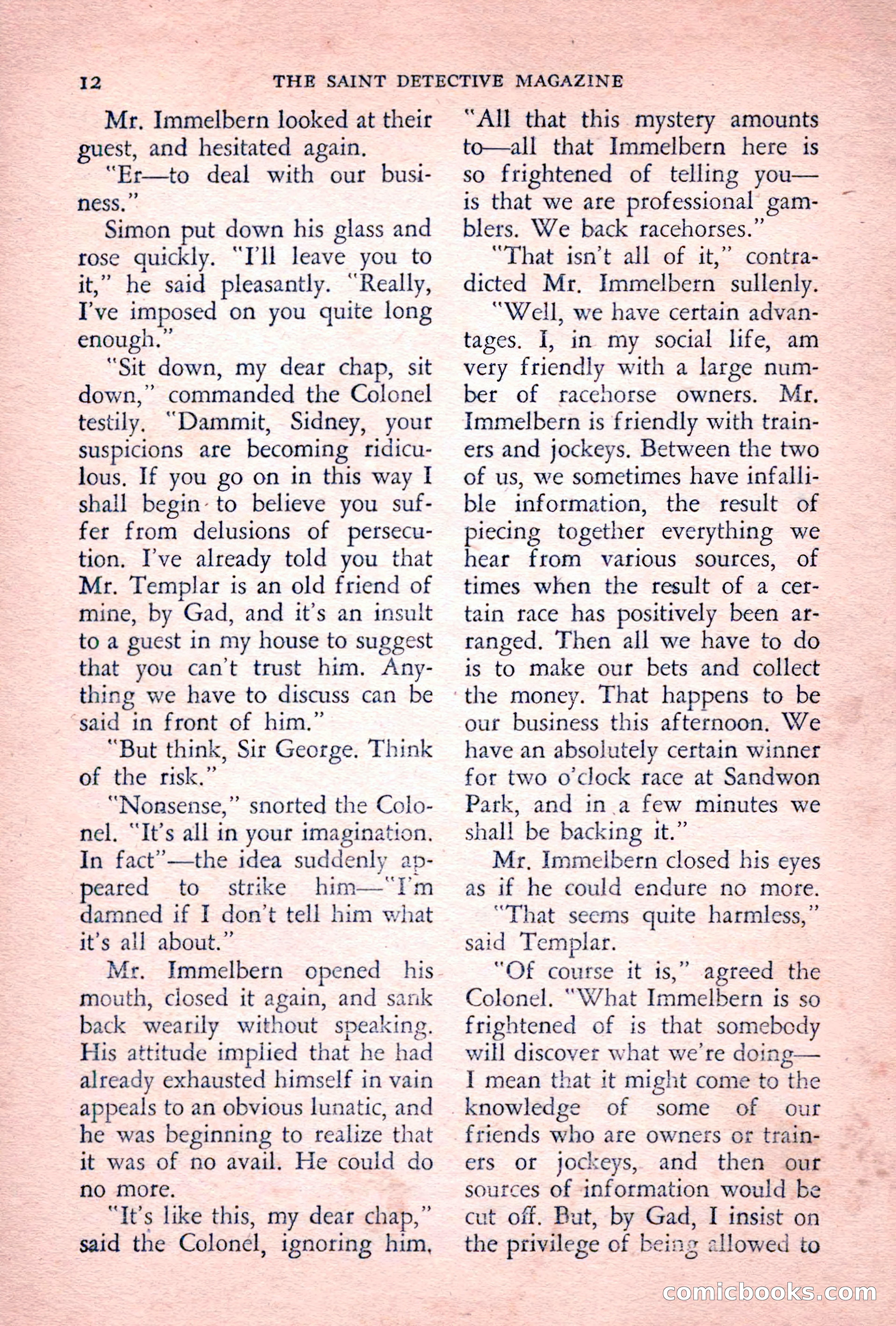The Saint Detective Magazine, July 1955 — page 14 of 164