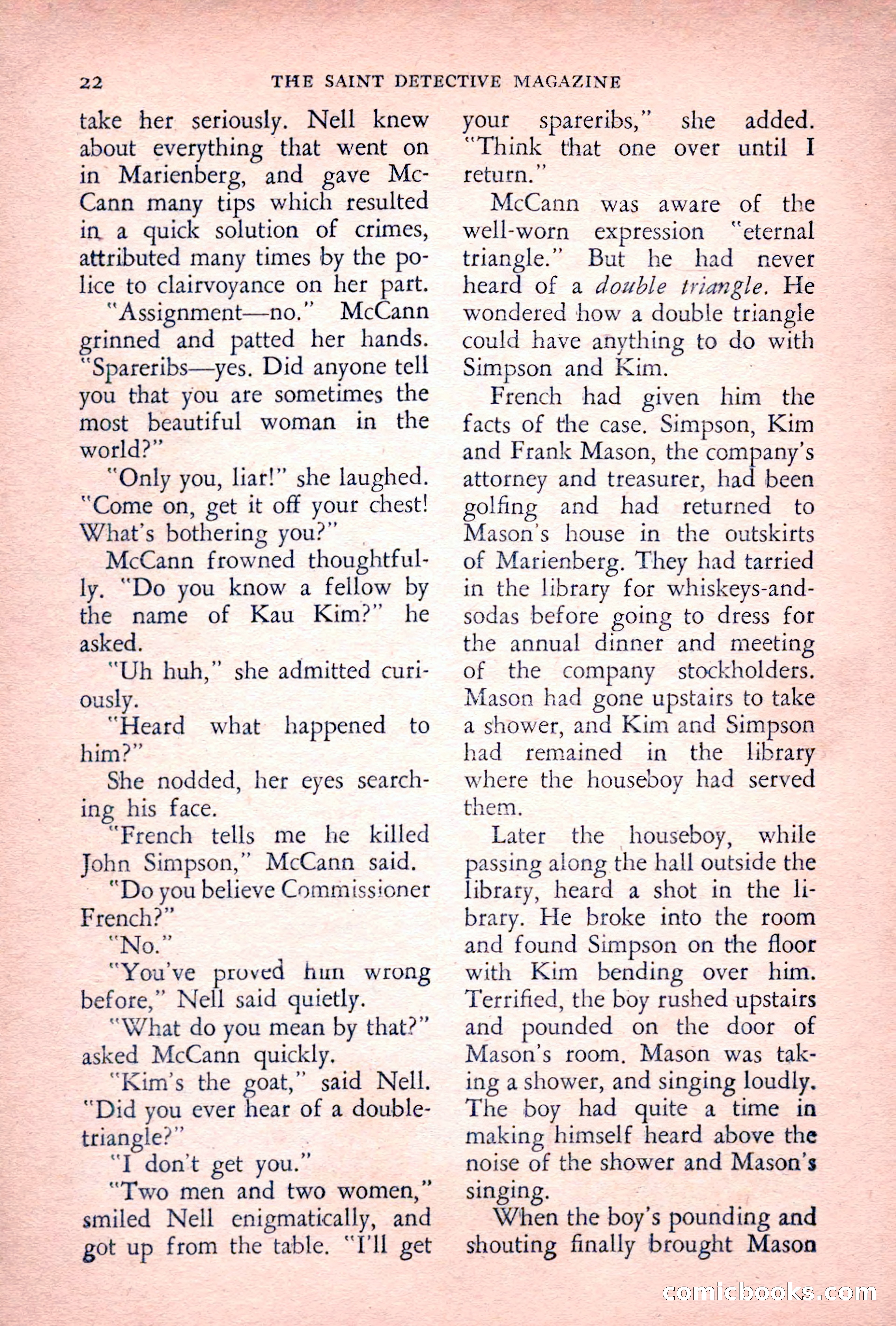 The Saint Detective Magazine, July 1955 — page 24 of 164