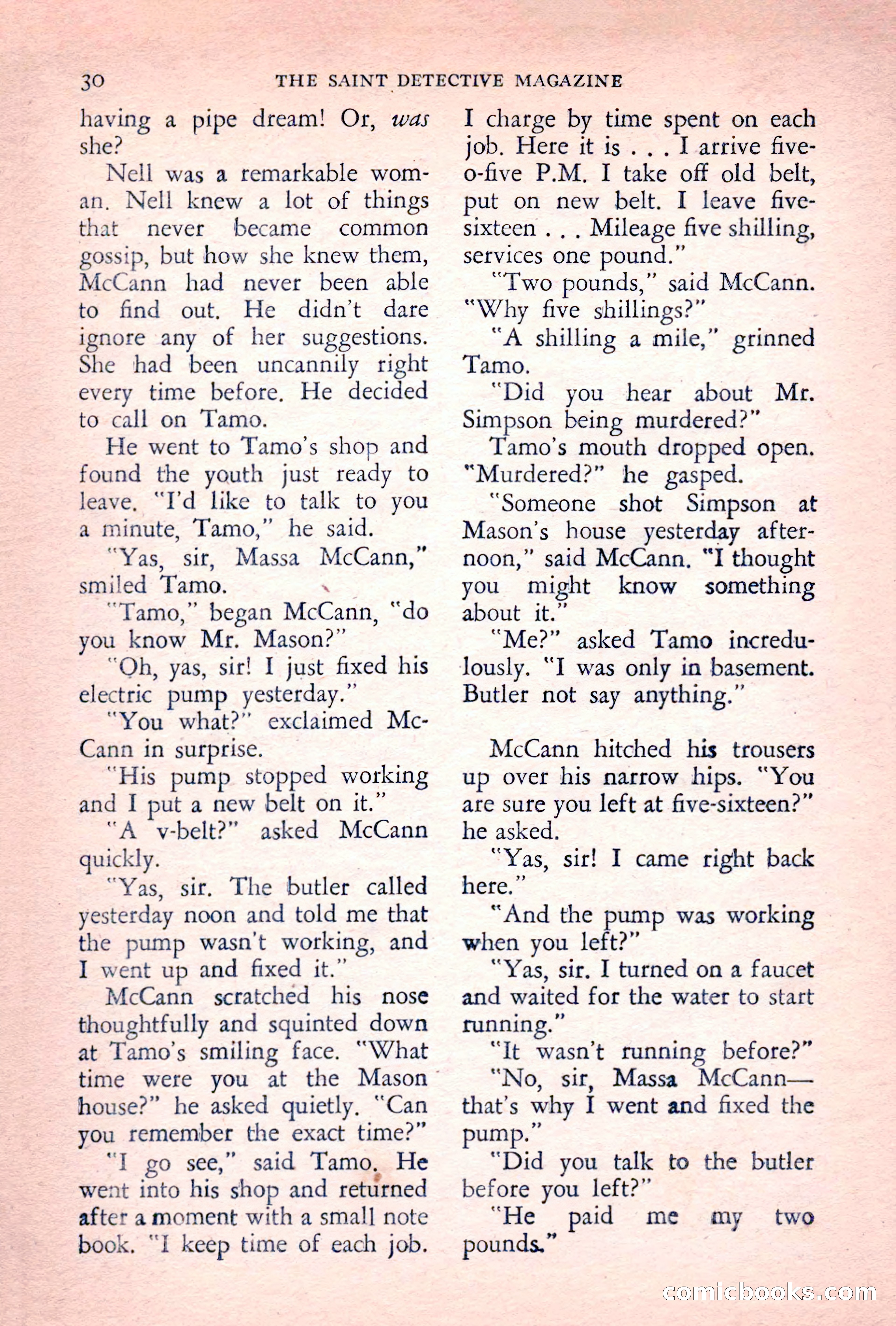 The Saint Detective Magazine, July 1955 — page 32 of 164