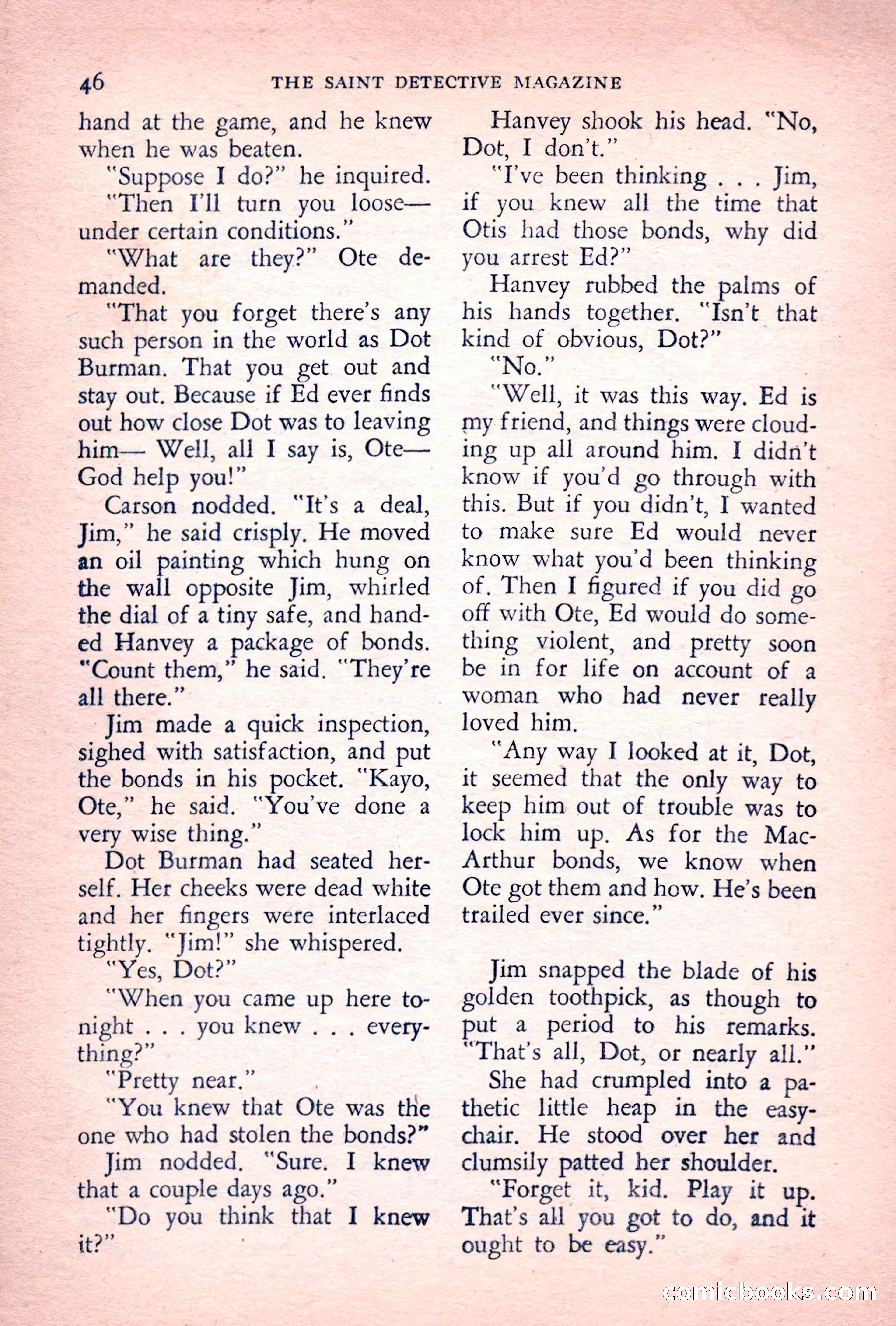 The Saint Detective Magazine, July 1955 — page 48 of 164