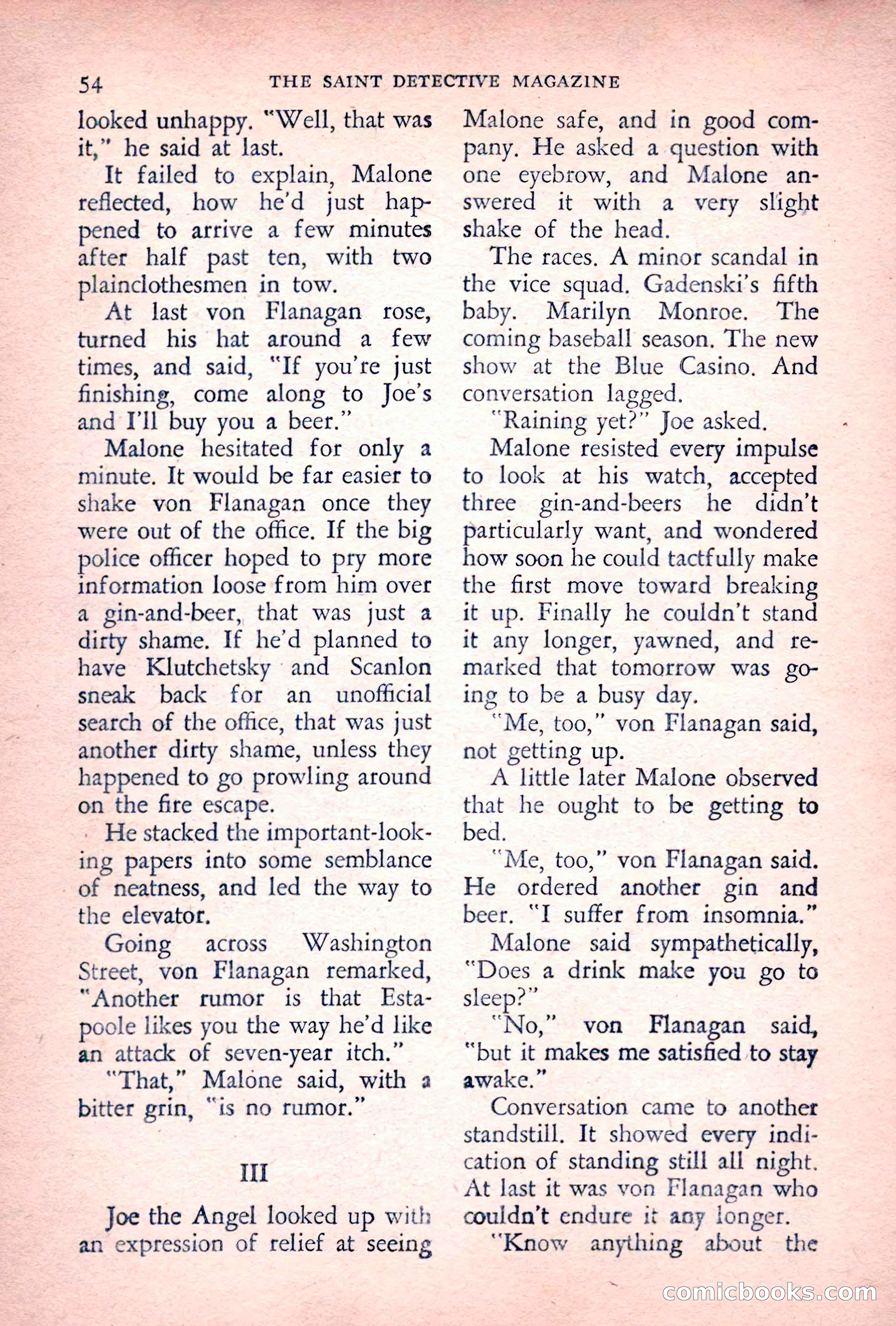 The Saint Detective Magazine, July 1955 — page 56 of 164