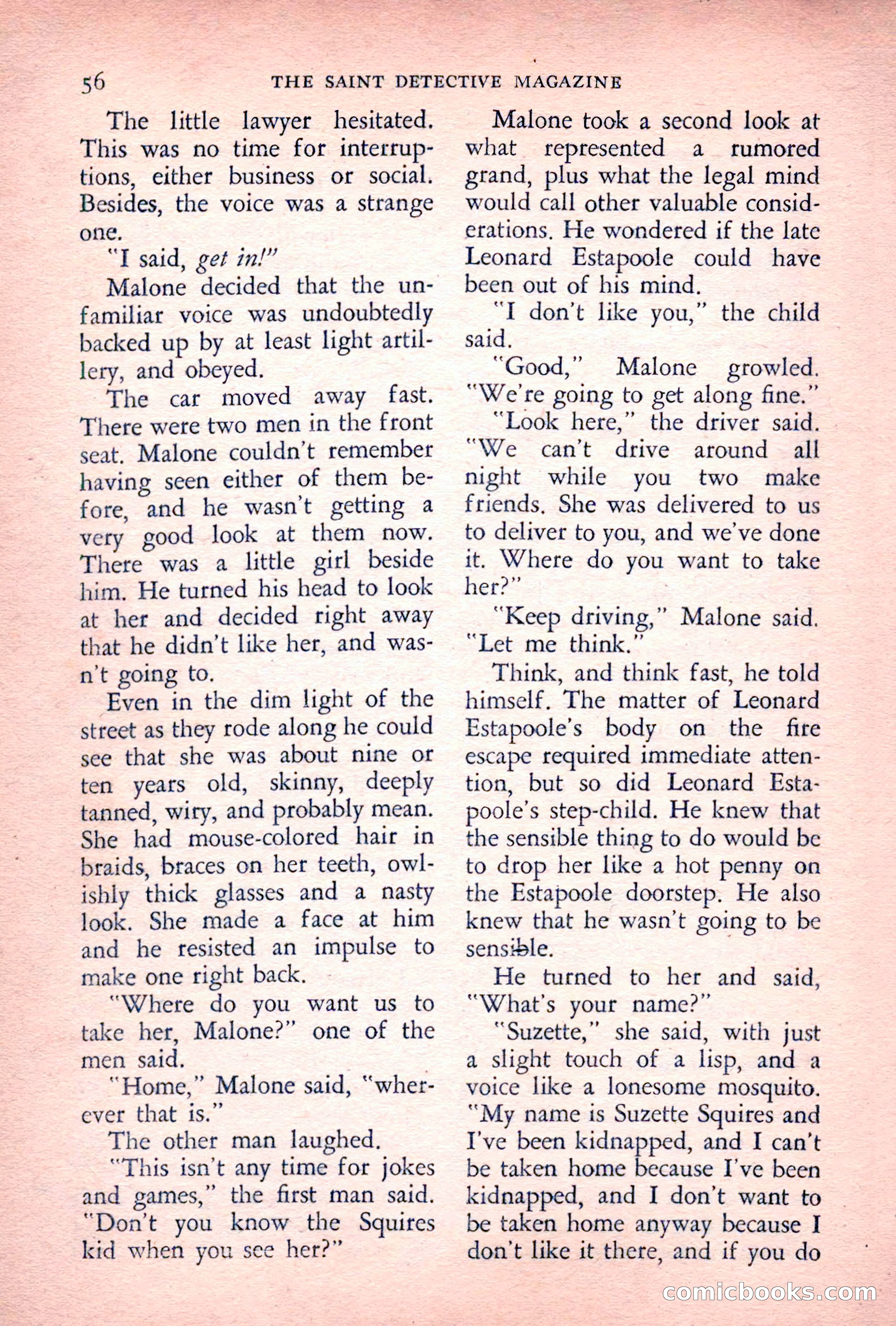 The Saint Detective Magazine, July 1955 — page 58 of 164