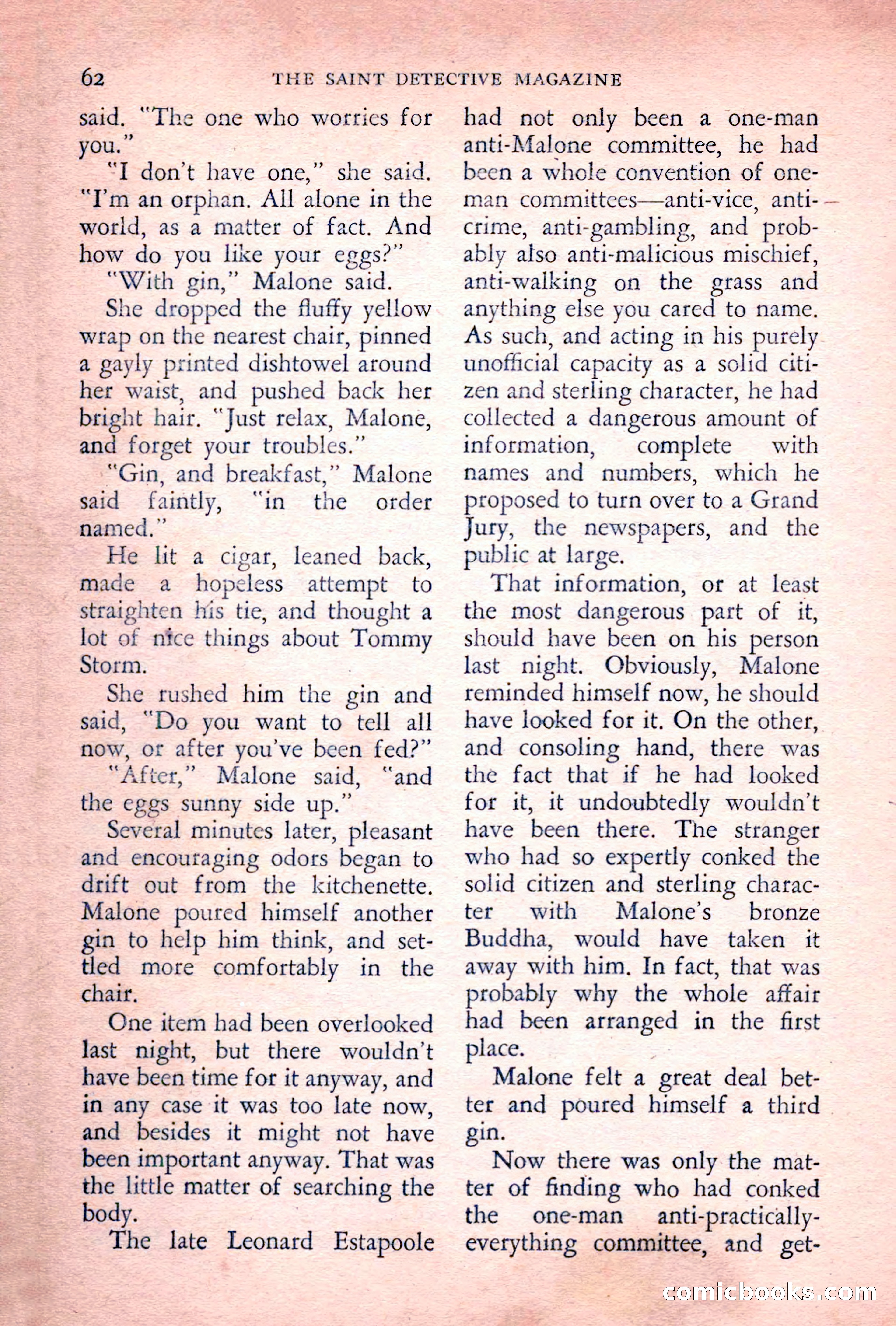 The Saint Detective Magazine, July 1955 — page 64 of 164