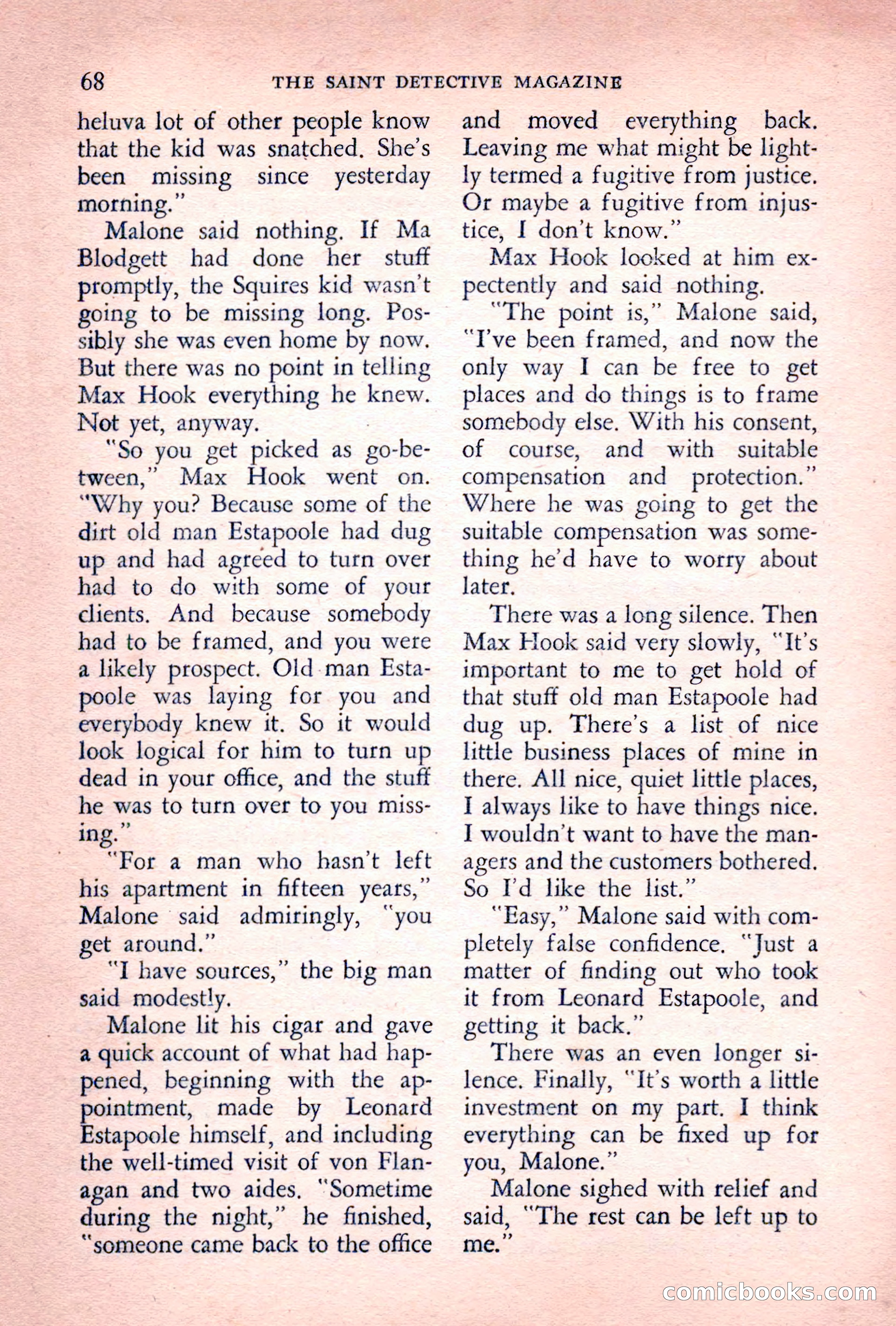 The Saint Detective Magazine, July 1955 — page 70 of 164