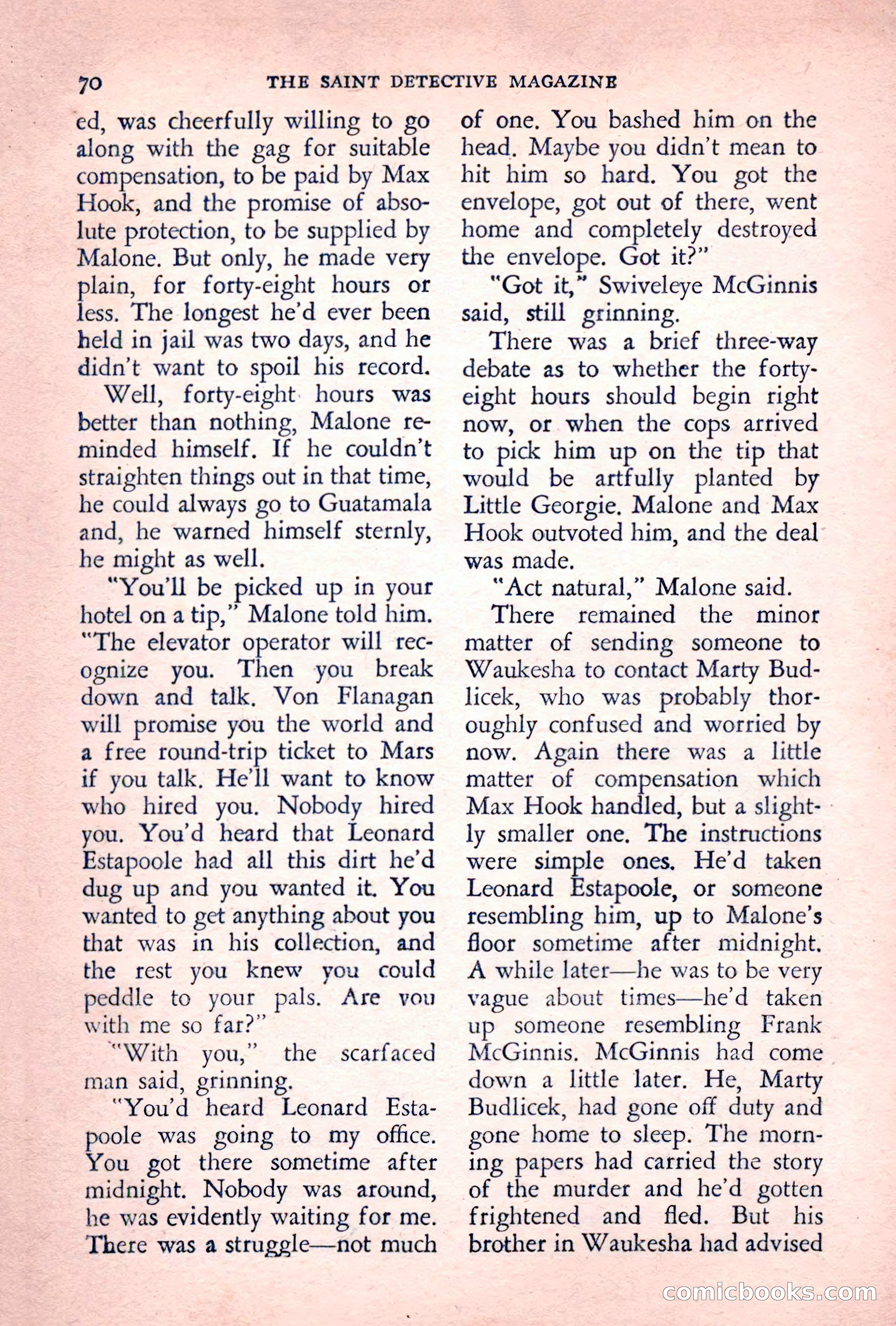The Saint Detective Magazine, July 1955 — page 72 of 164