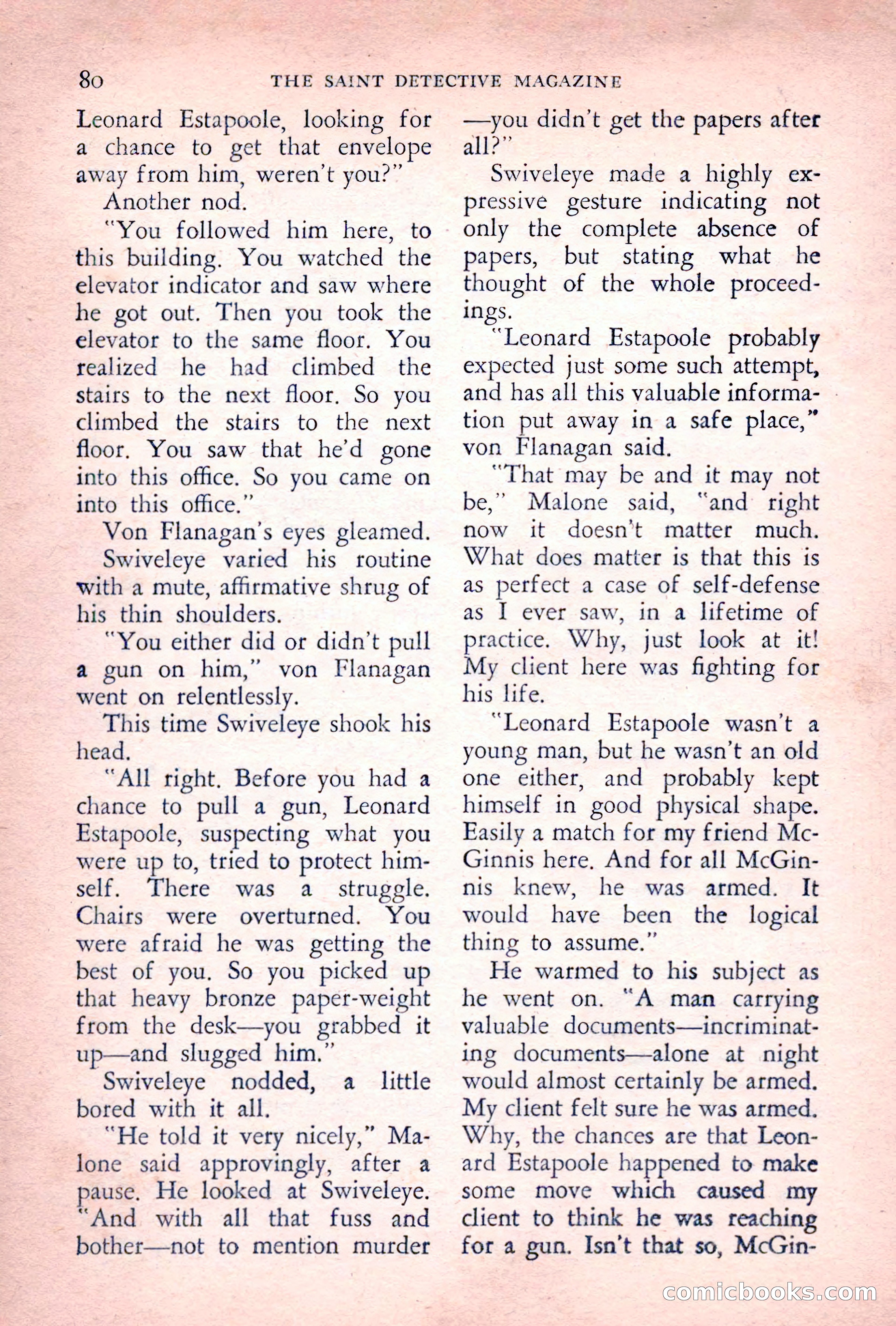 The Saint Detective Magazine, July 1955 — page 82 of 164