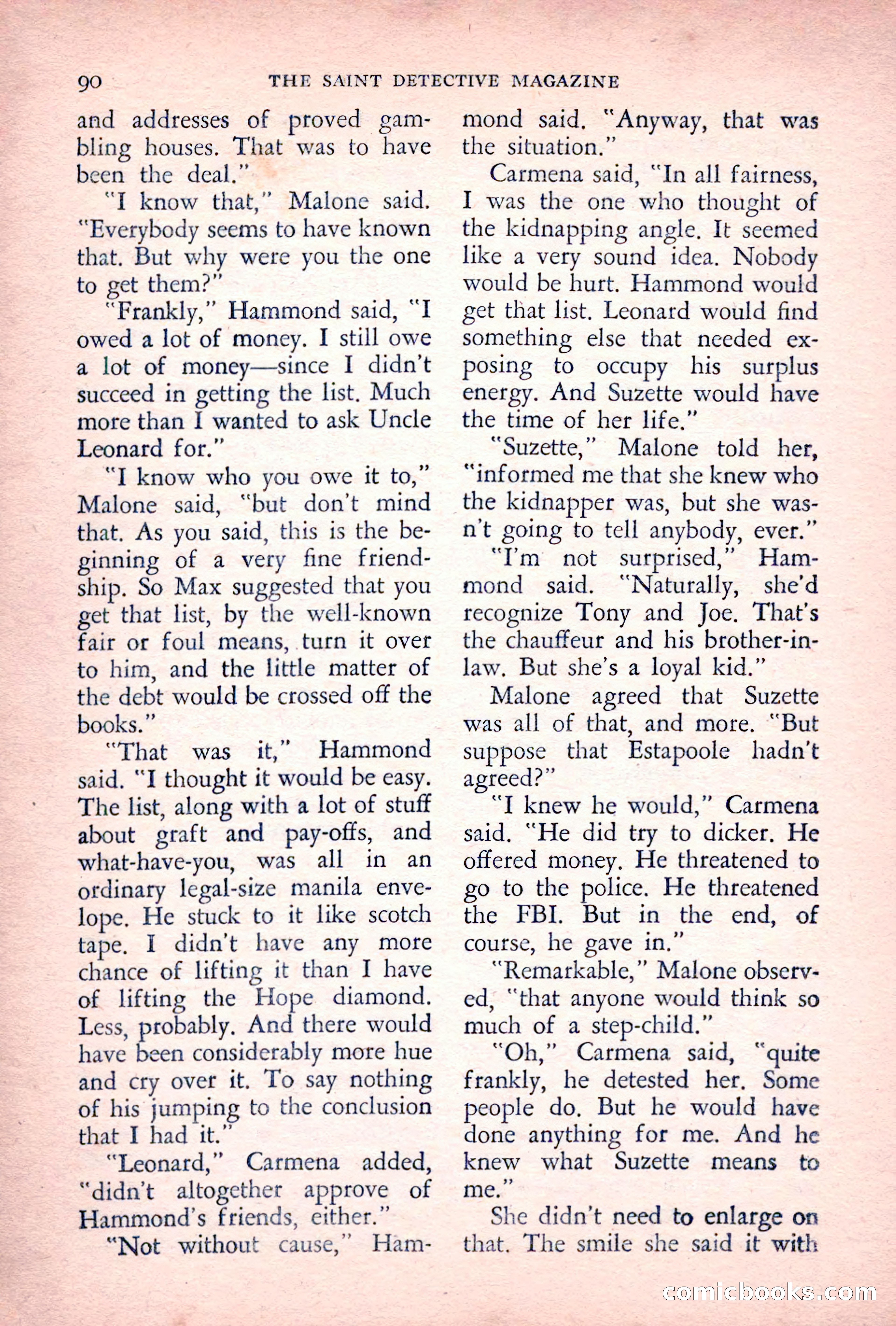 The Saint Detective Magazine, July 1955 — page 92 of 164