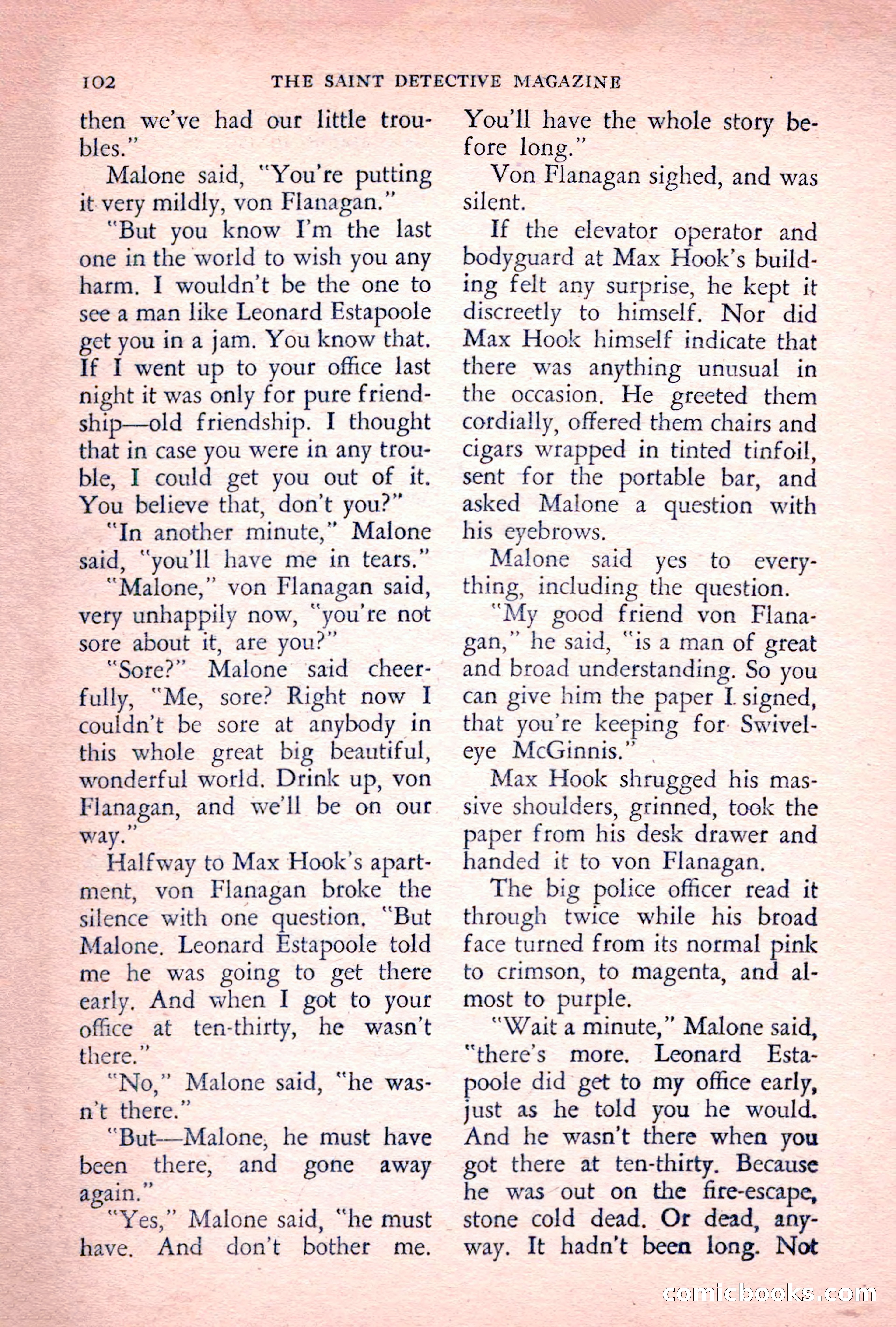 The Saint Detective Magazine, July 1955 — page 104 of 164