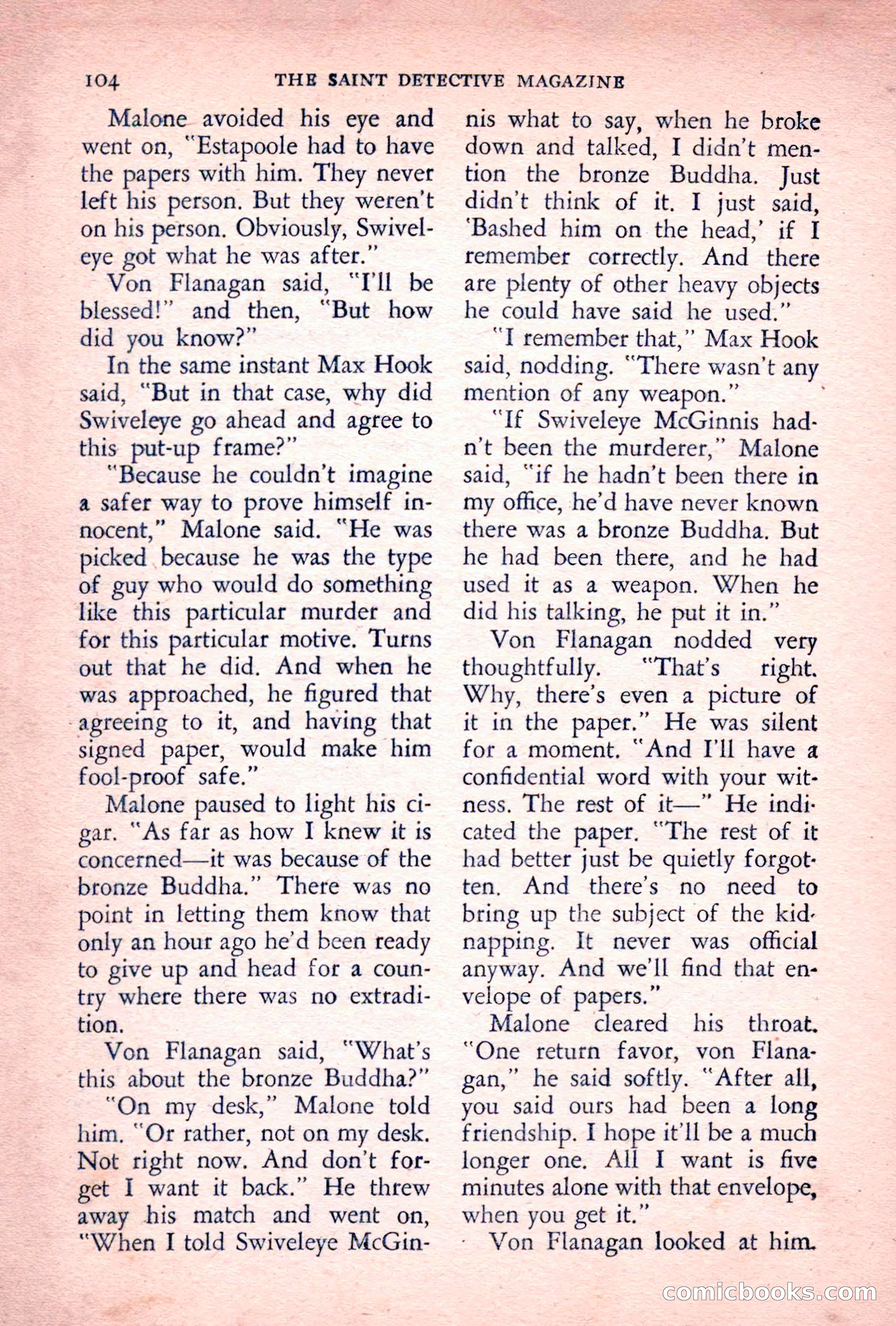 The Saint Detective Magazine, July 1955 — page 106 of 164