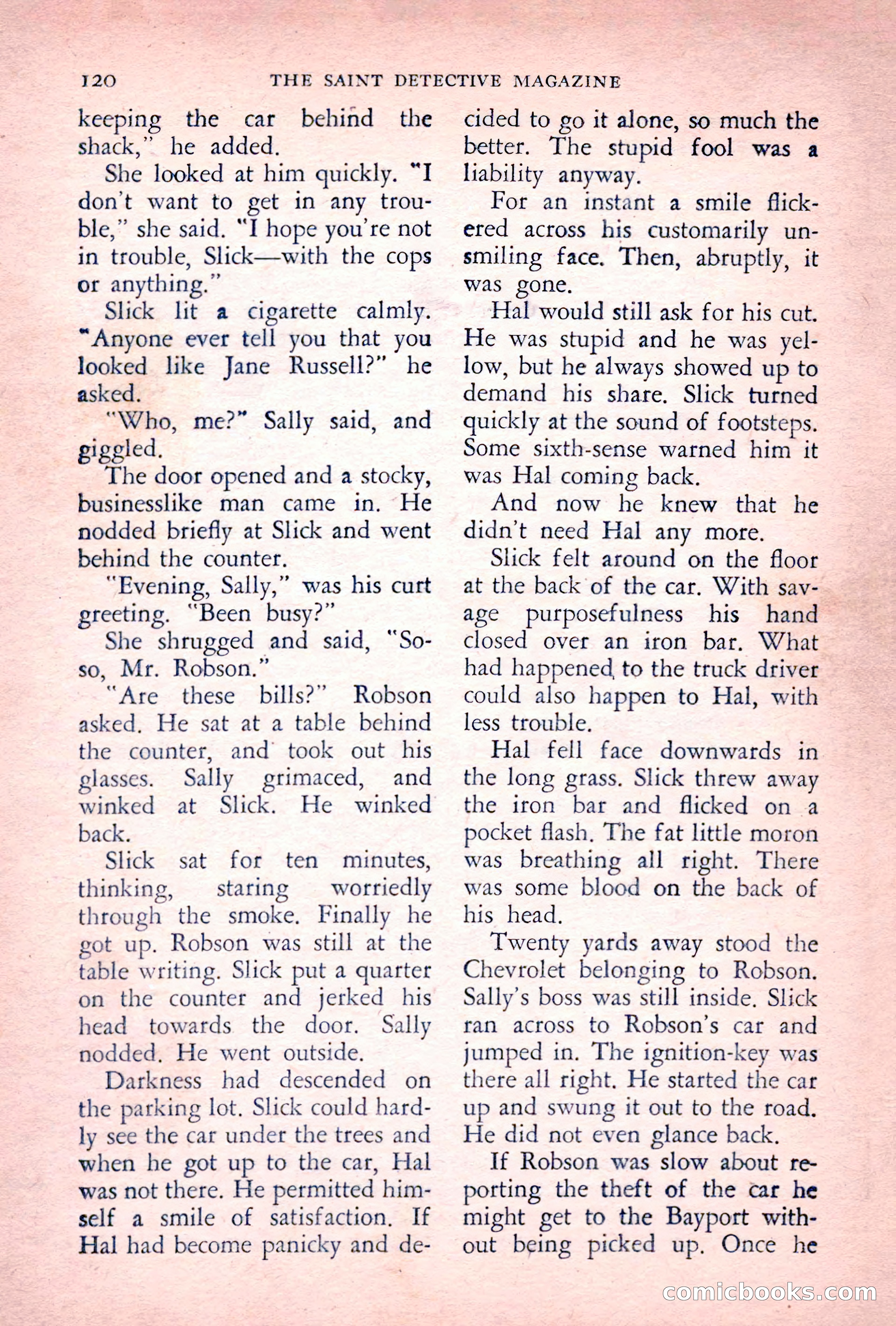The Saint Detective Magazine, July 1955 — page 122 of 164