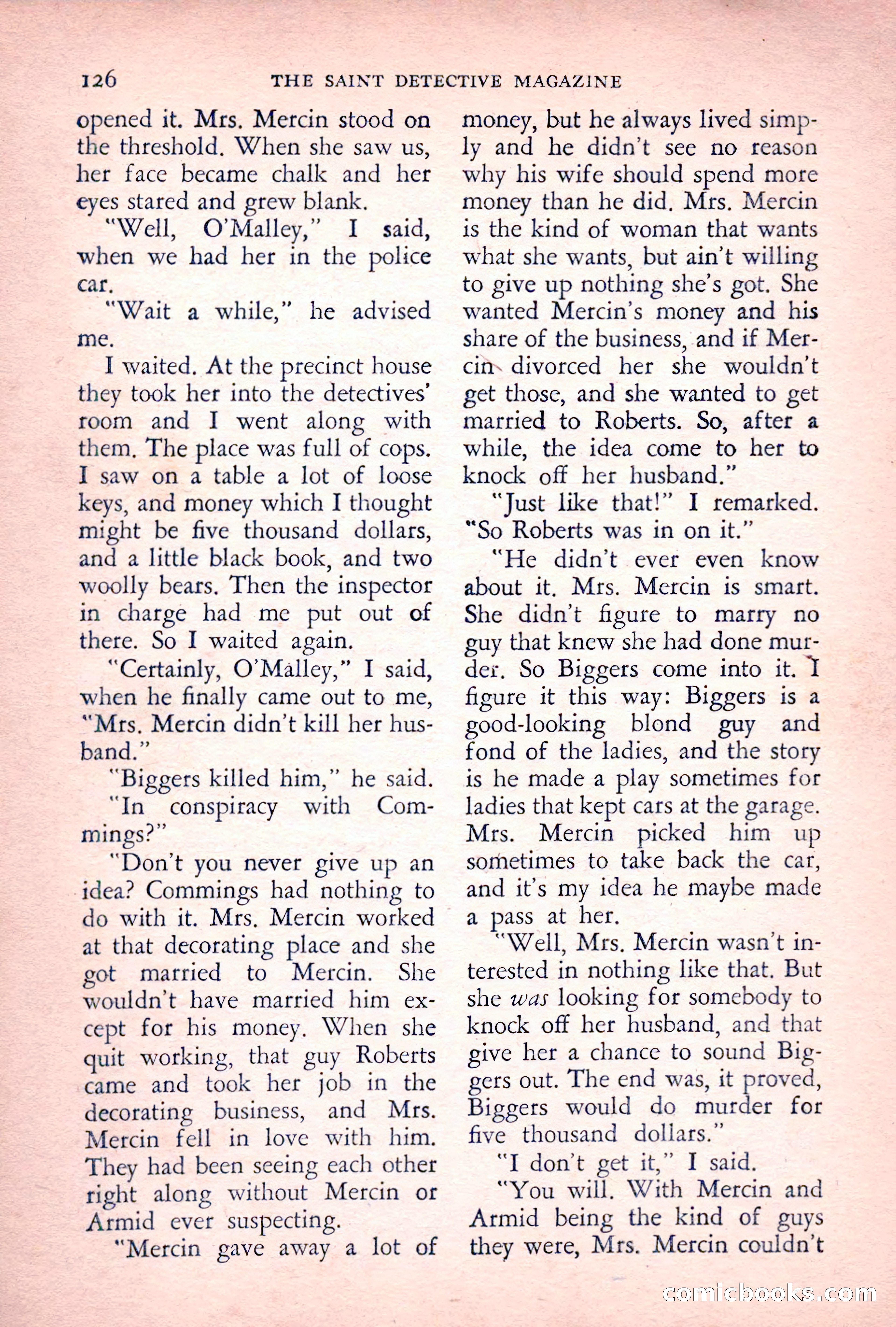 The Saint Detective Magazine, July 1955 — page 128 of 164