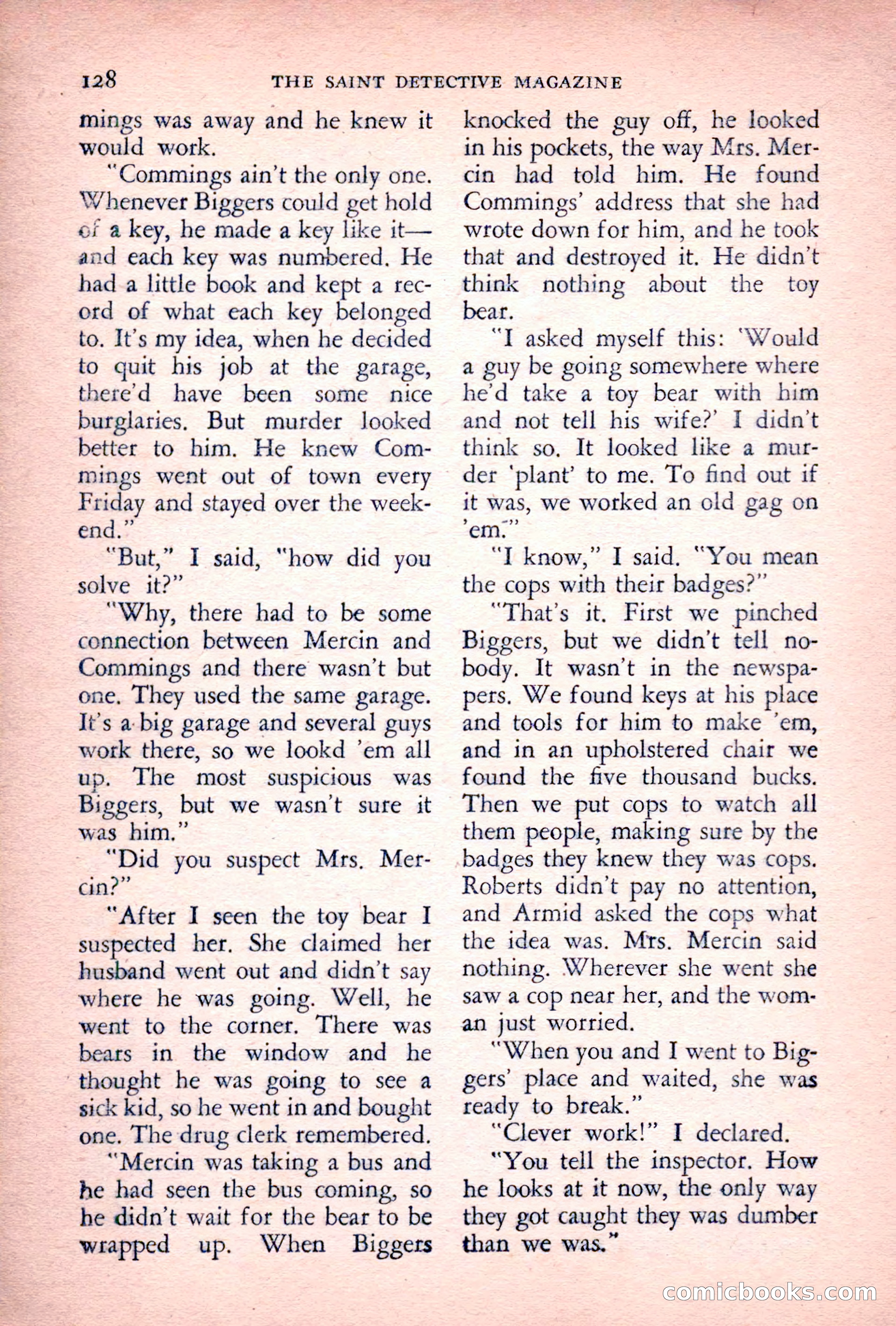 The Saint Detective Magazine, July 1955 — page 130 of 164