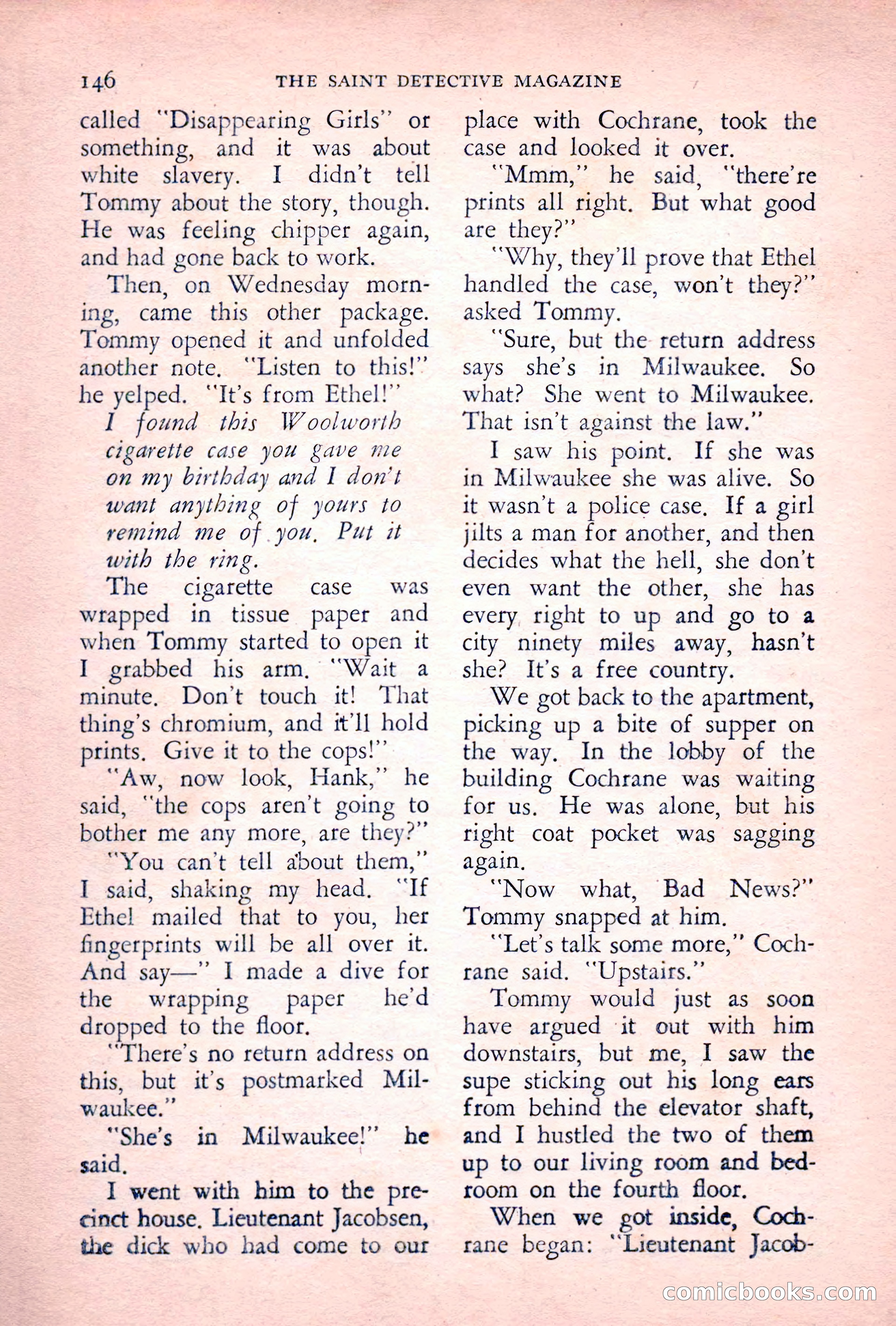 The Saint Detective Magazine, July 1955 — page 148 of 164