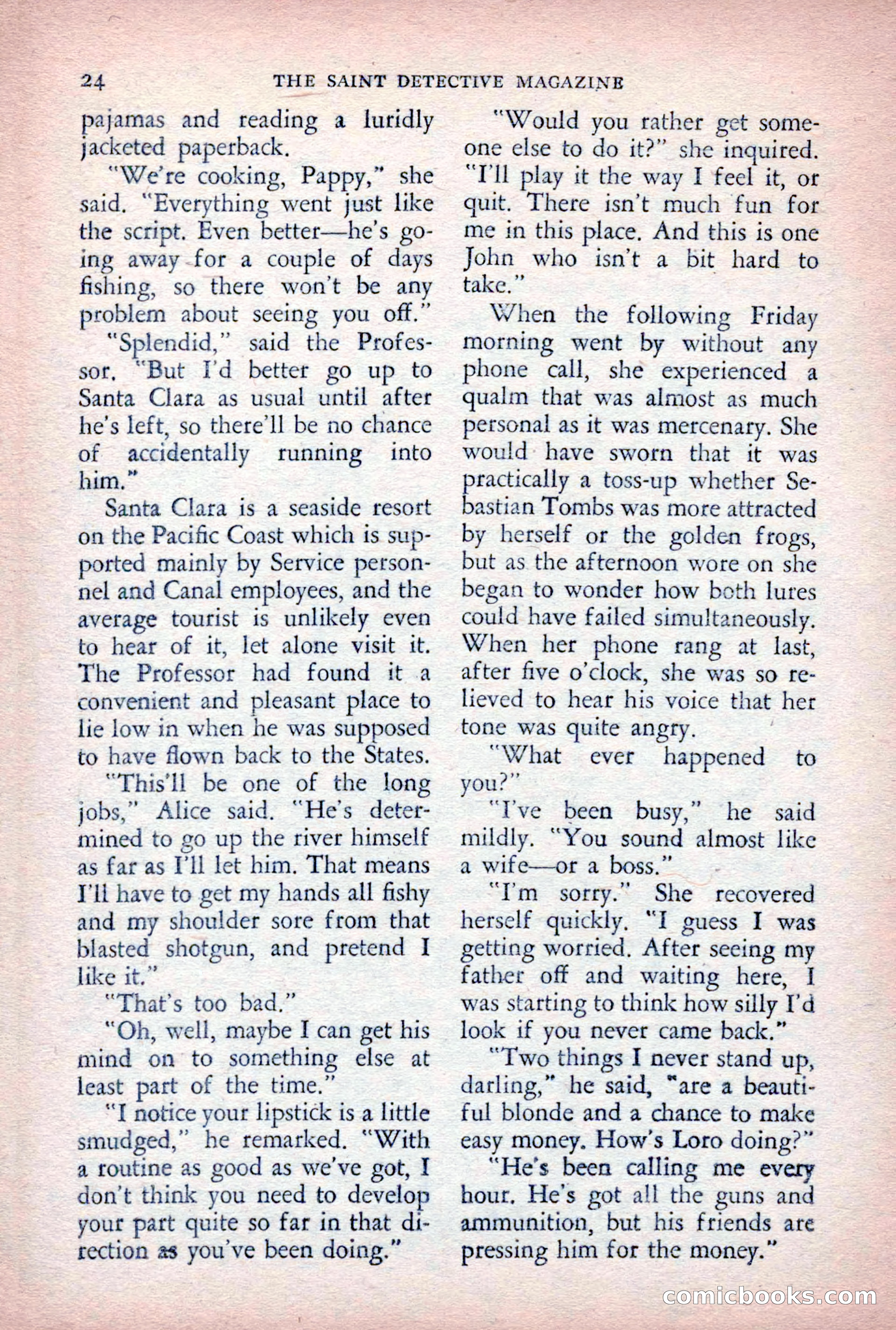 The Saint Detective Magazine, August 1955 — page 26 of 164