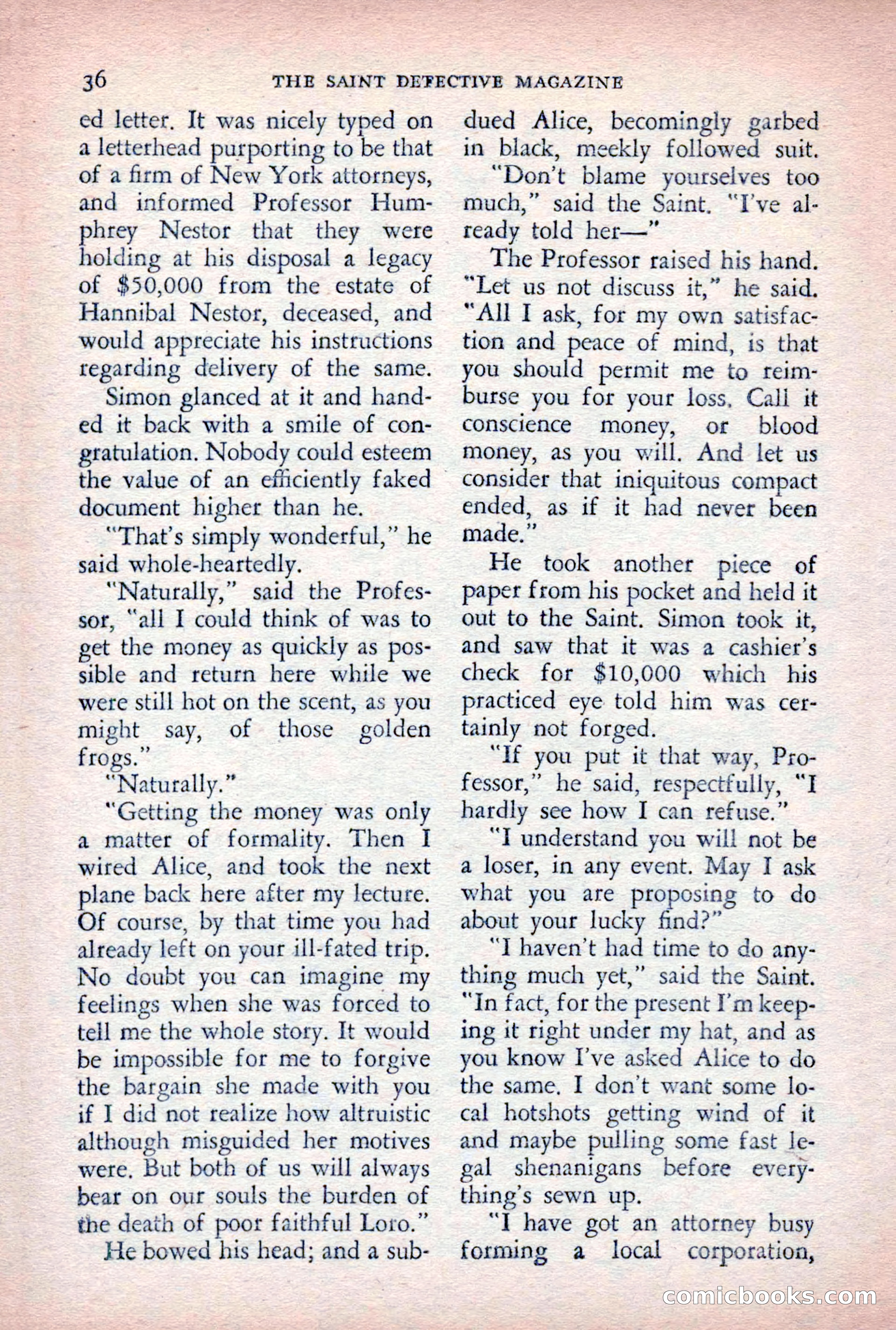 The Saint Detective Magazine, August 1955 — page 38 of 164