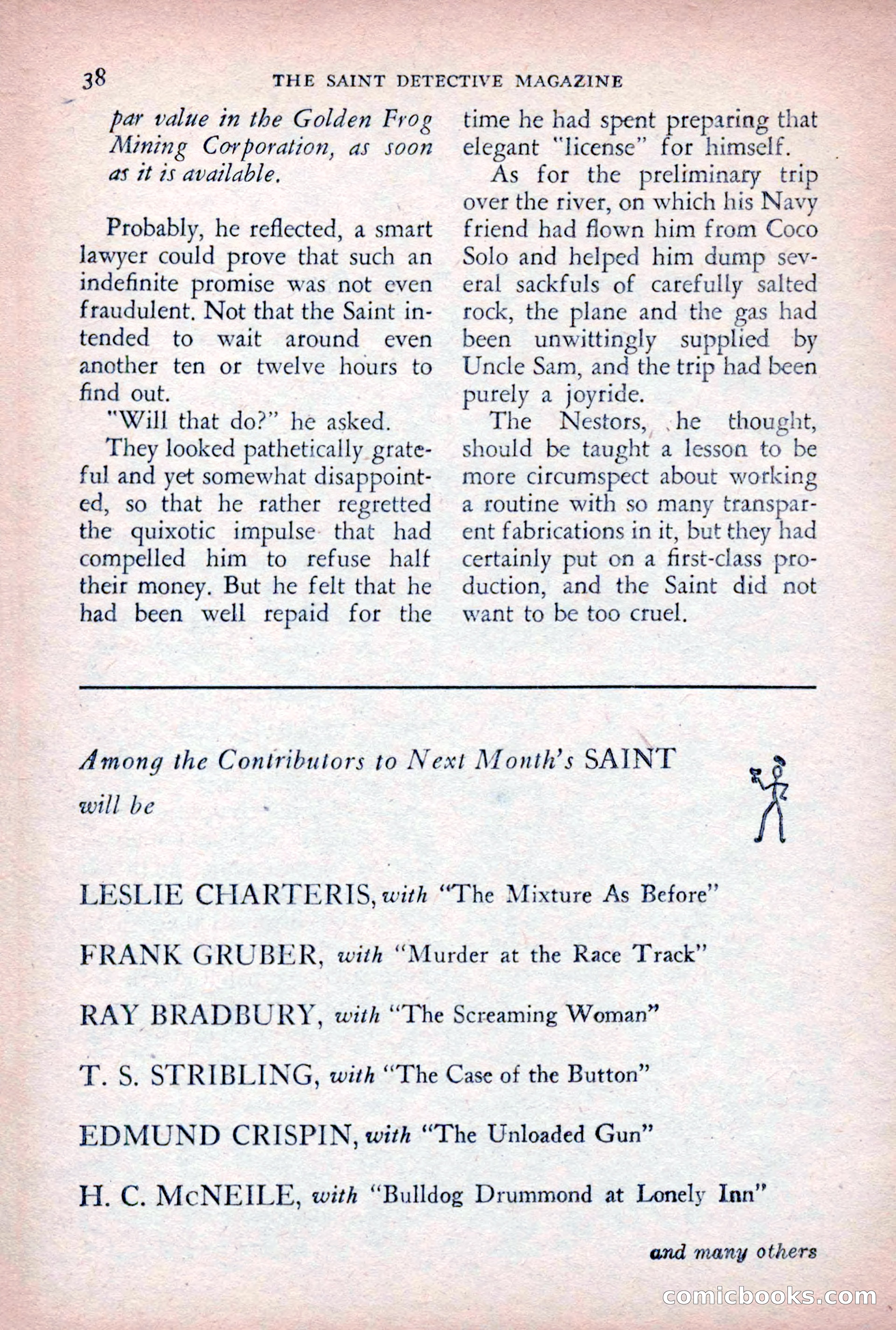 The Saint Detective Magazine, August 1955 — page 40 of 164