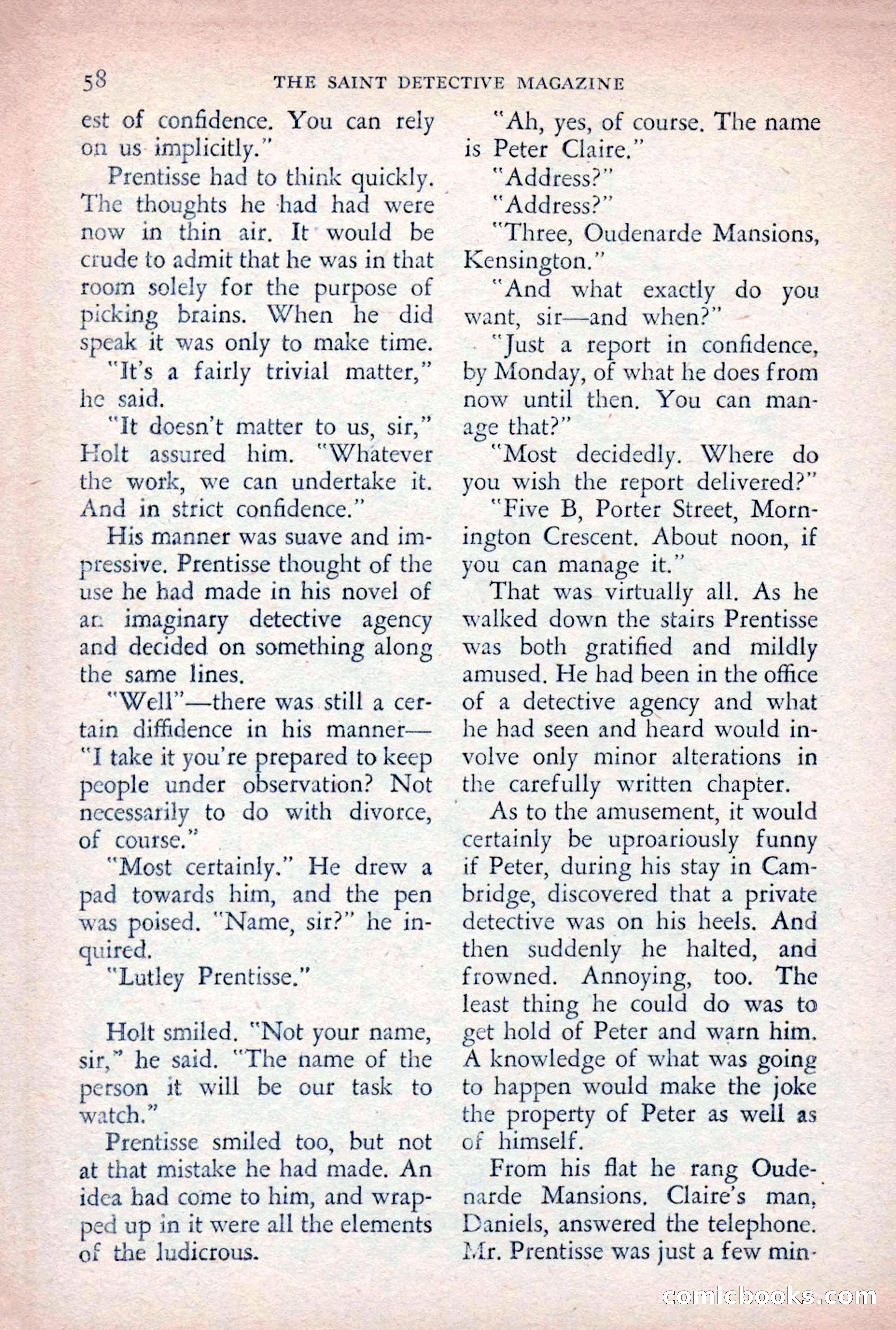 The Saint Detective Magazine, August 1955 — page 60 of 164