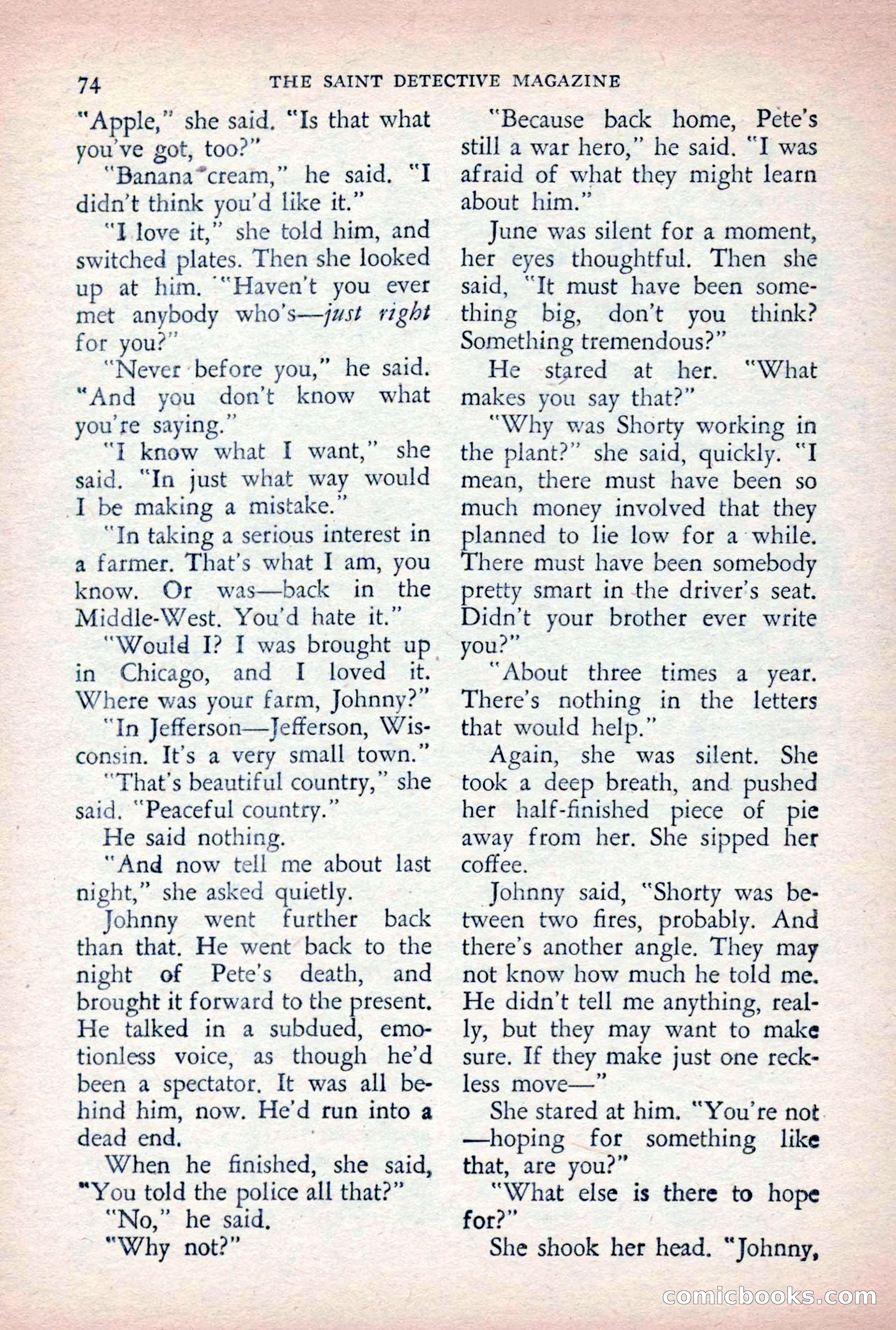 The Saint Detective Magazine, August 1955 — page 76 of 164