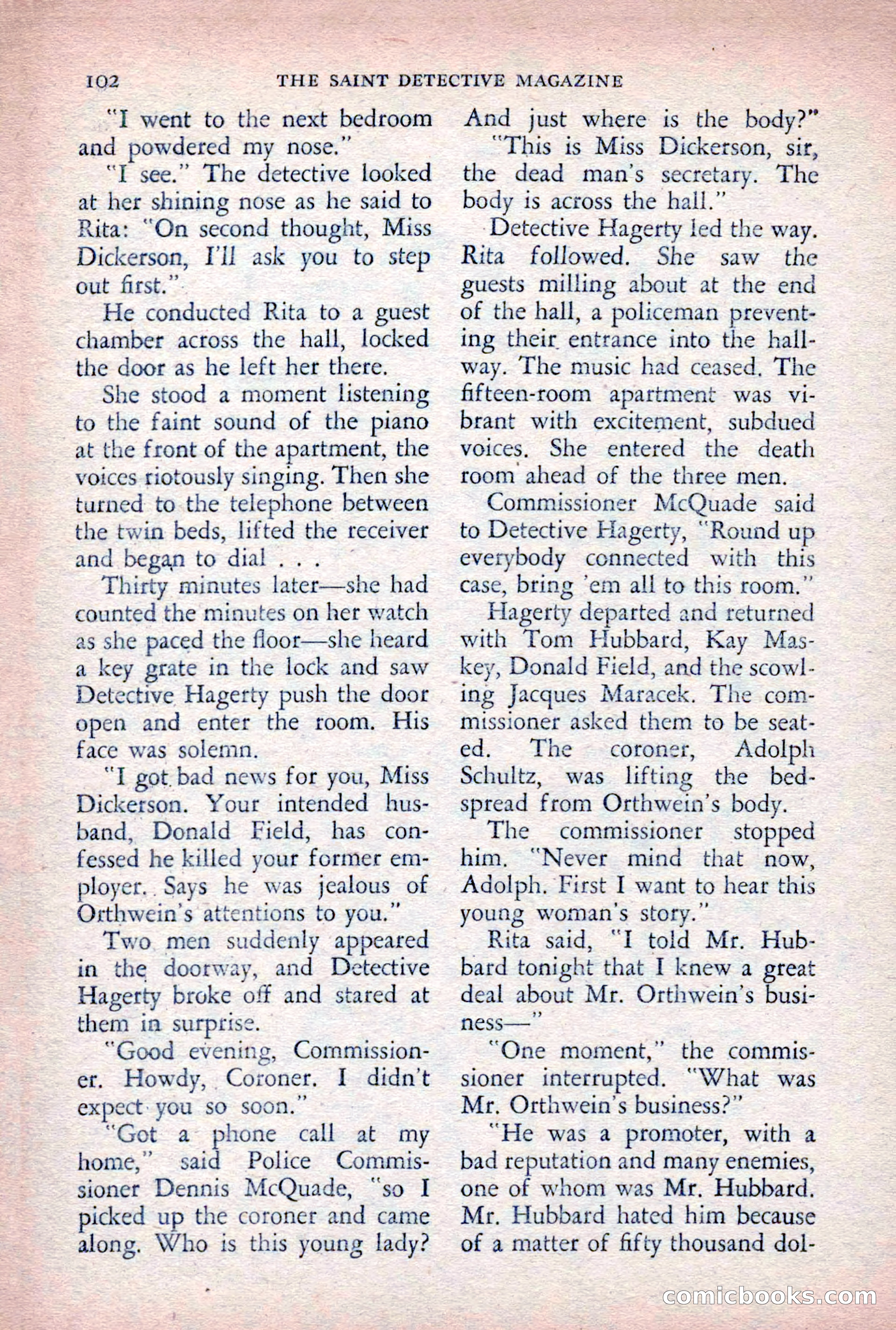 The Saint Detective Magazine, August 1955 — page 104 of 164