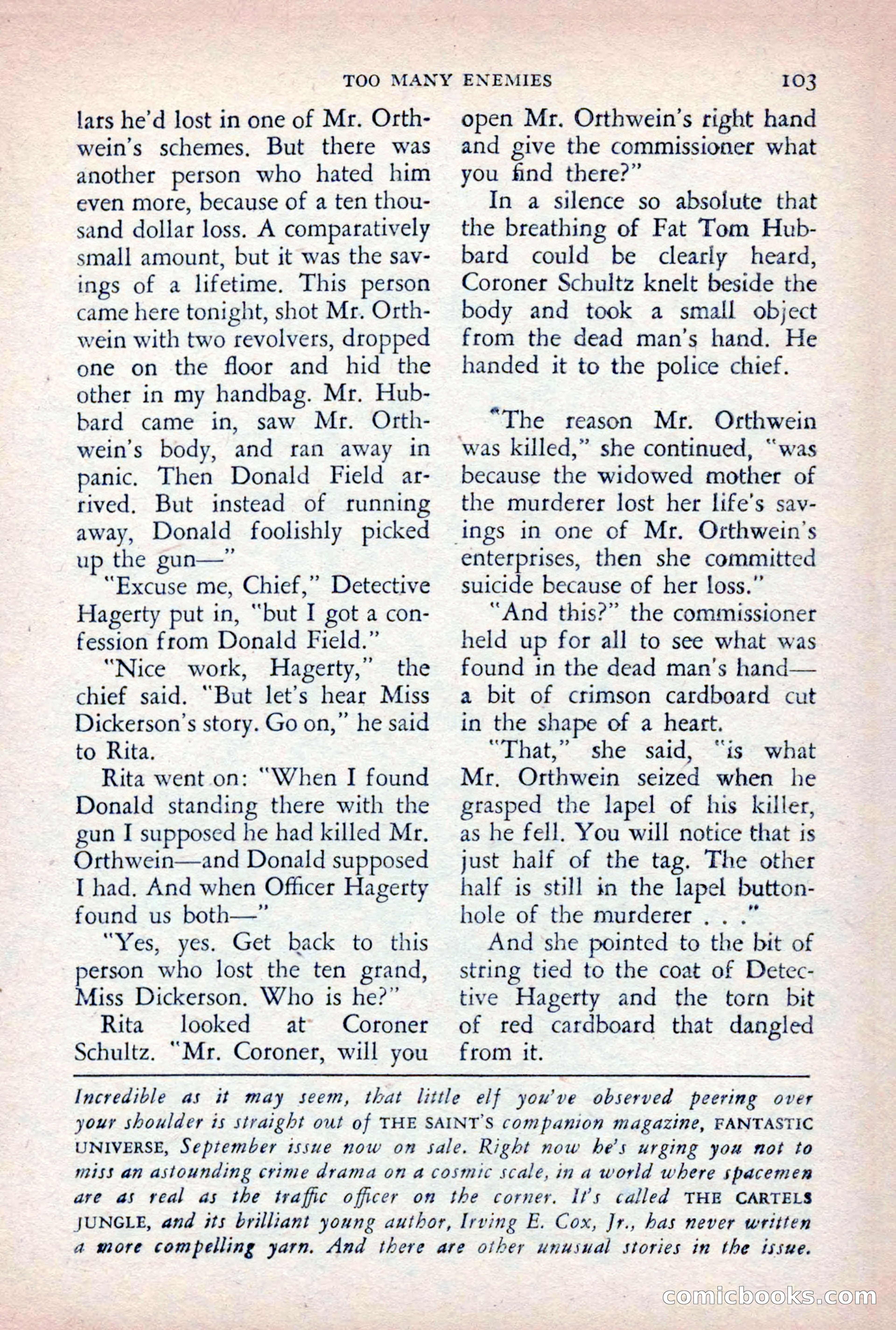 The Saint Detective Magazine, August 1955 — page 105 of 164