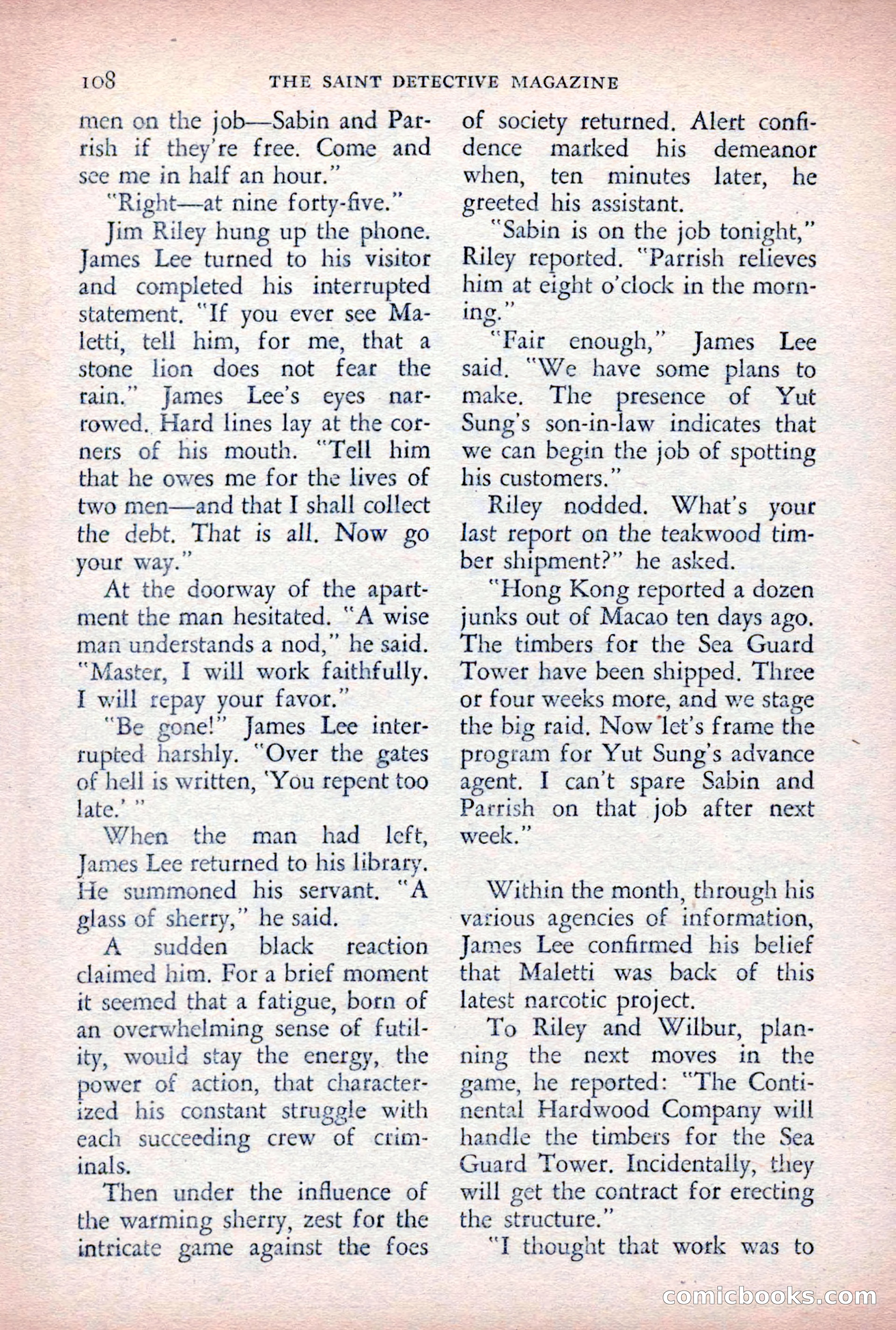 The Saint Detective Magazine, August 1955 — page 110 of 164