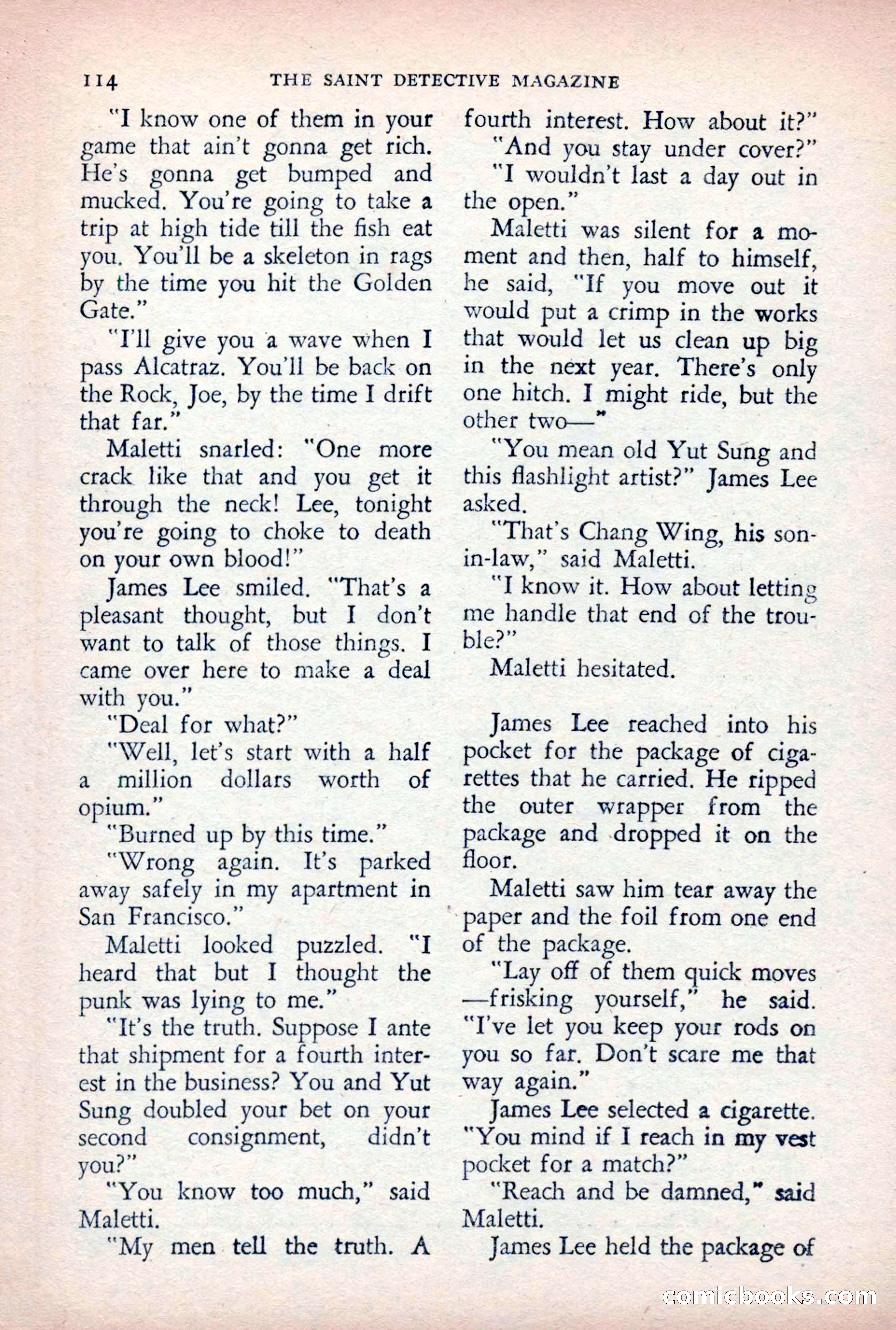 The Saint Detective Magazine, August 1955 — page 116 of 164