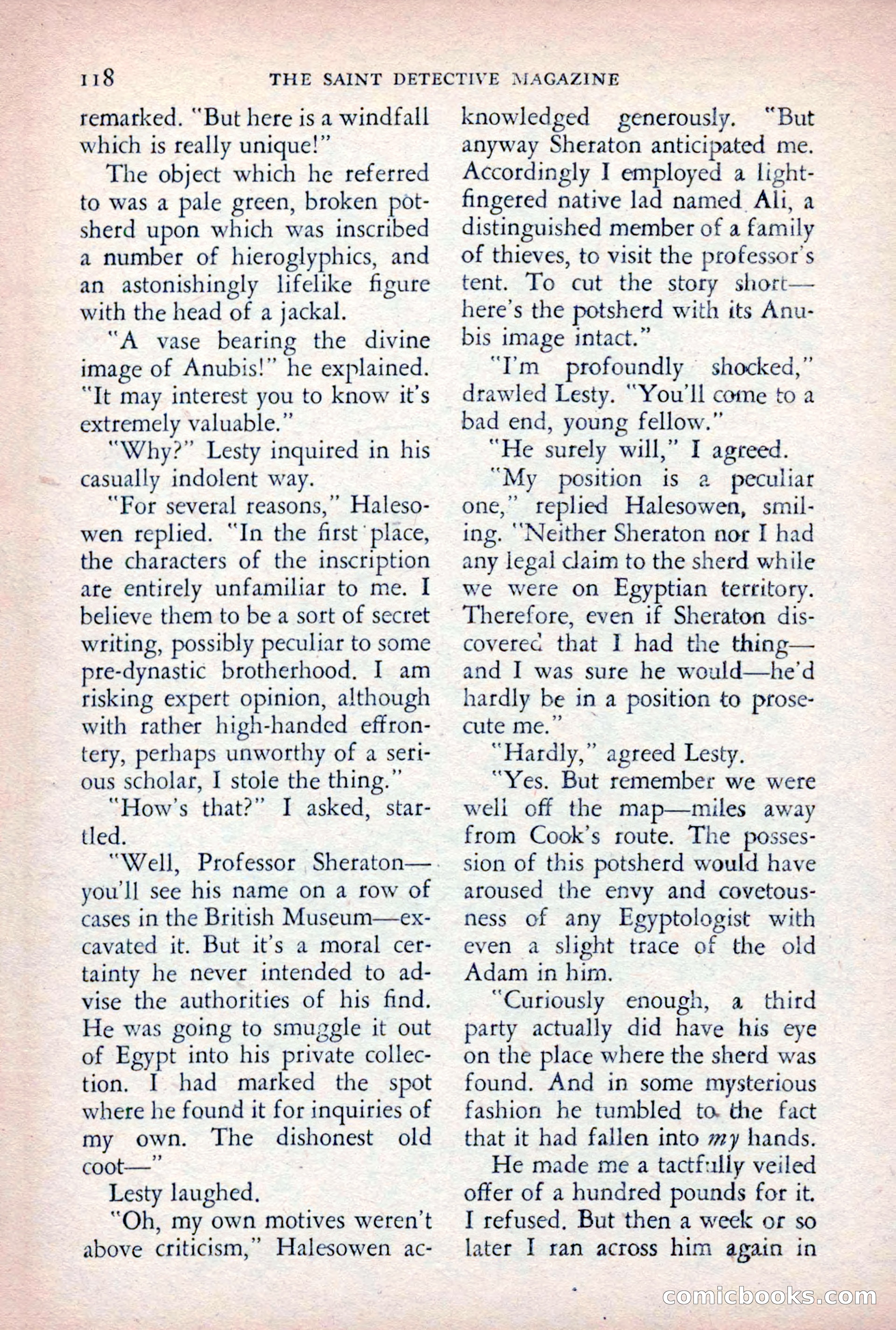 The Saint Detective Magazine, August 1955 — page 120 of 164