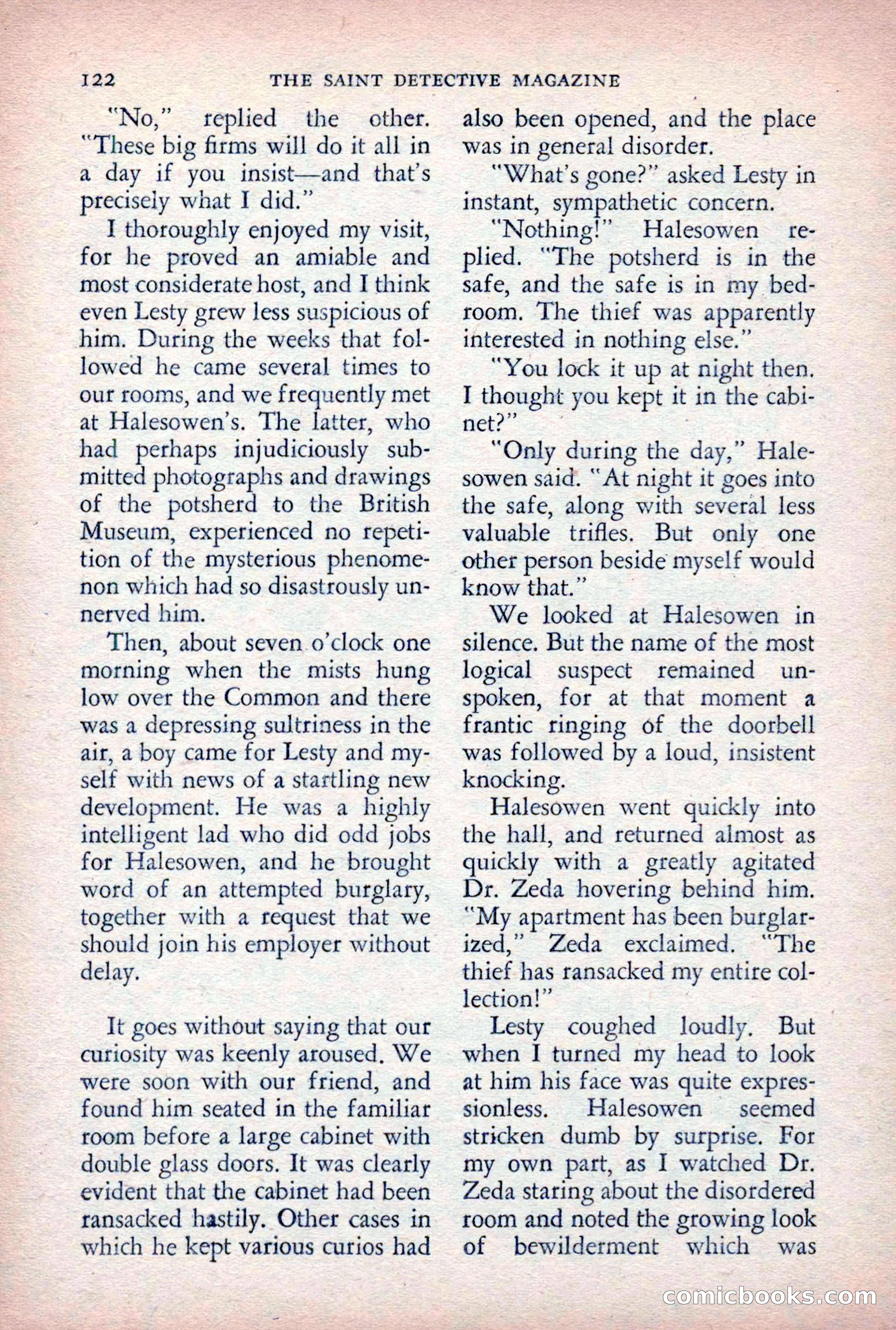 The Saint Detective Magazine, August 1955 — page 124 of 164