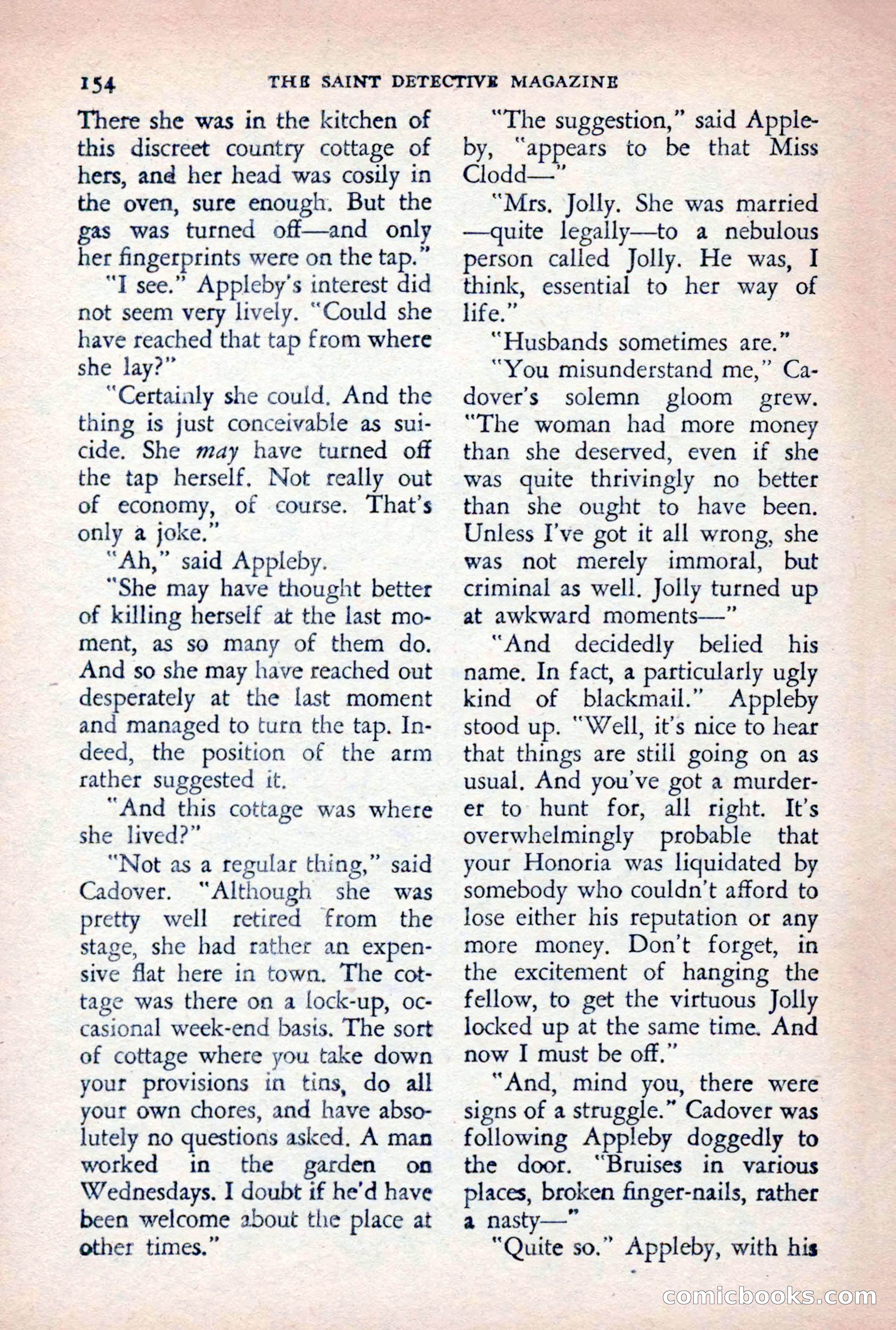 The Saint Detective Magazine, August 1955 — page 156 of 164
