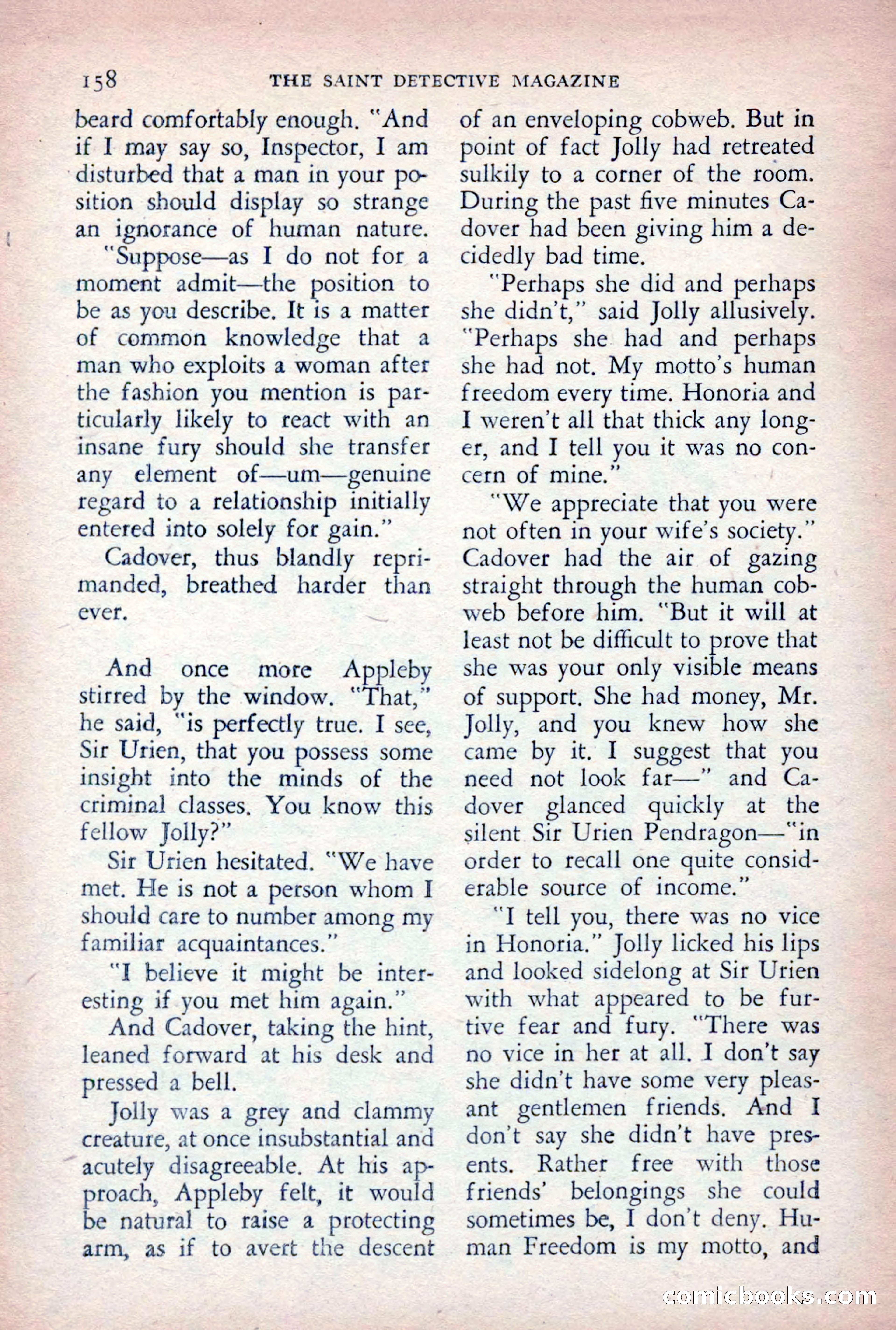 The Saint Detective Magazine, August 1955 — page 160 of 164