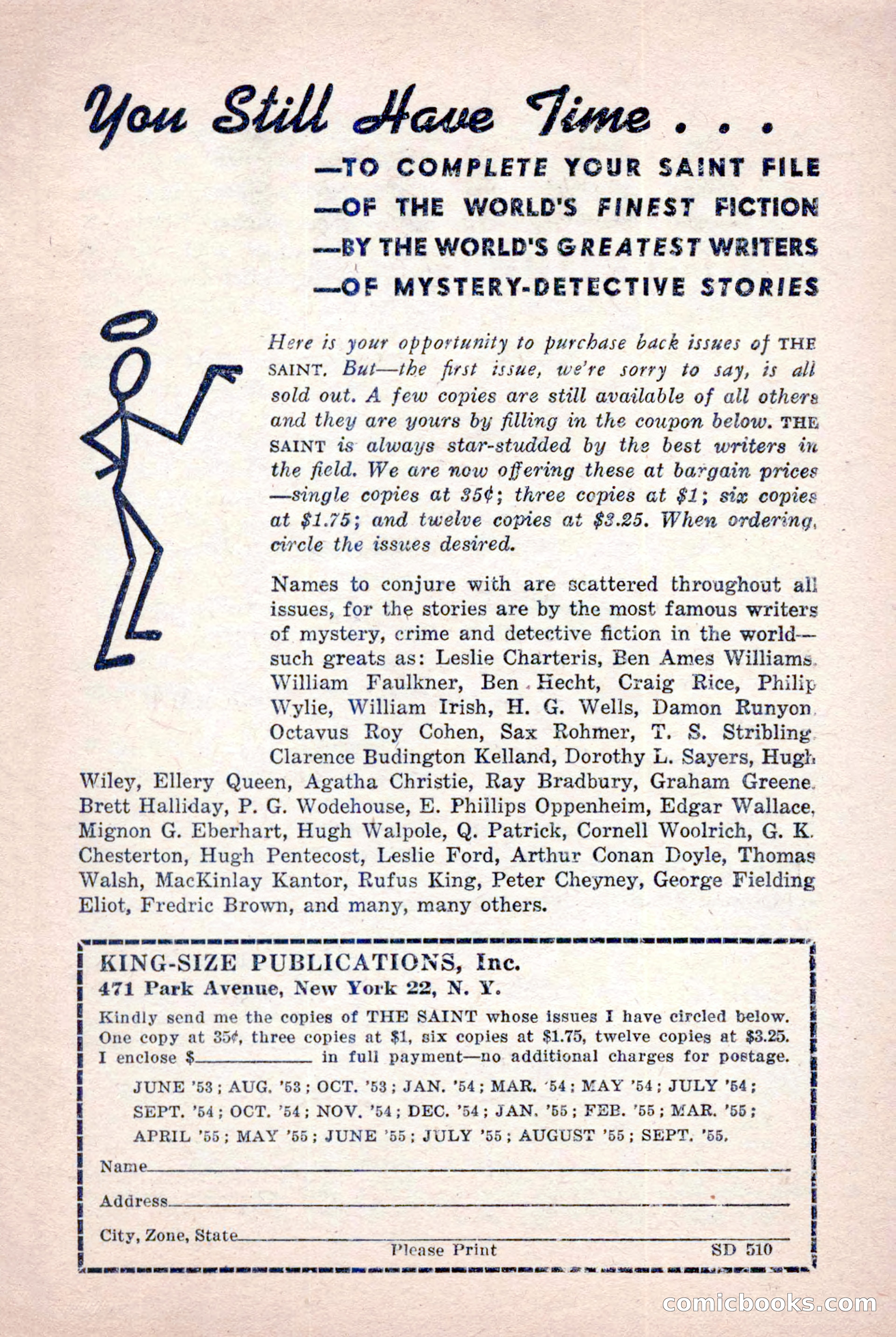 The Saint Detective Magazine, October 1955 — page 5 of 164