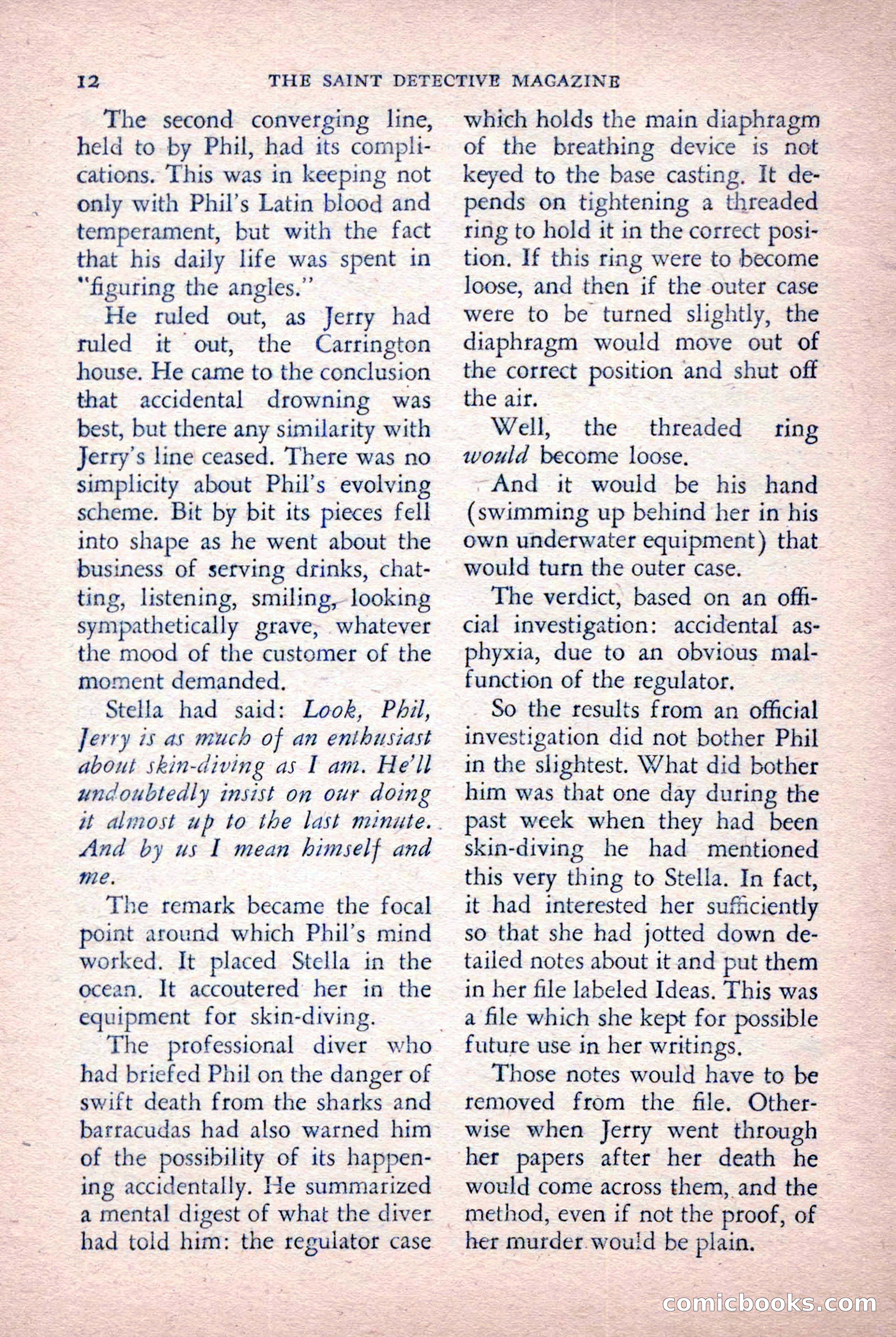 The Saint Detective Magazine, October 1955 — page 14 of 164