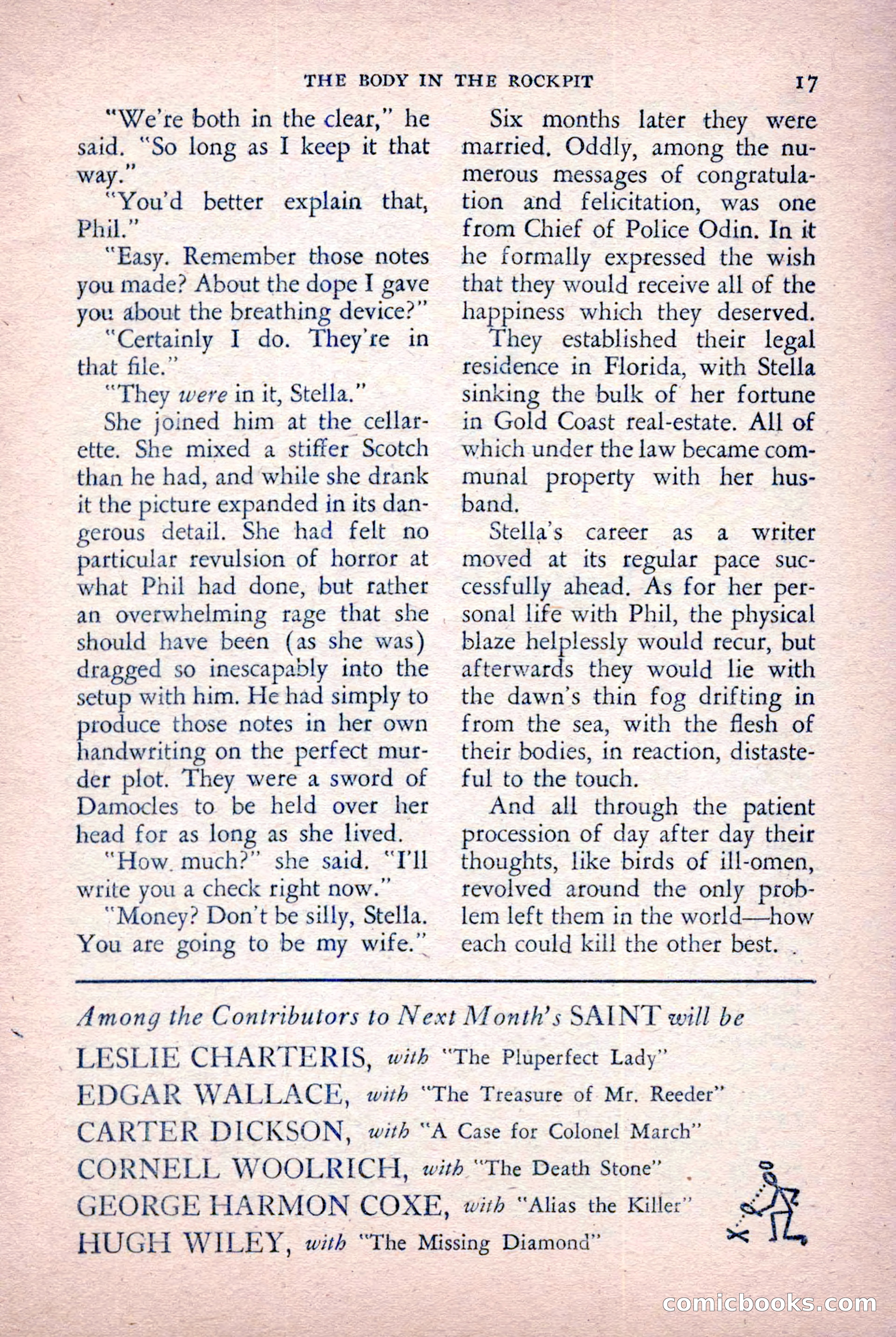 The Saint Detective Magazine, October 1955 — page 19 of 164