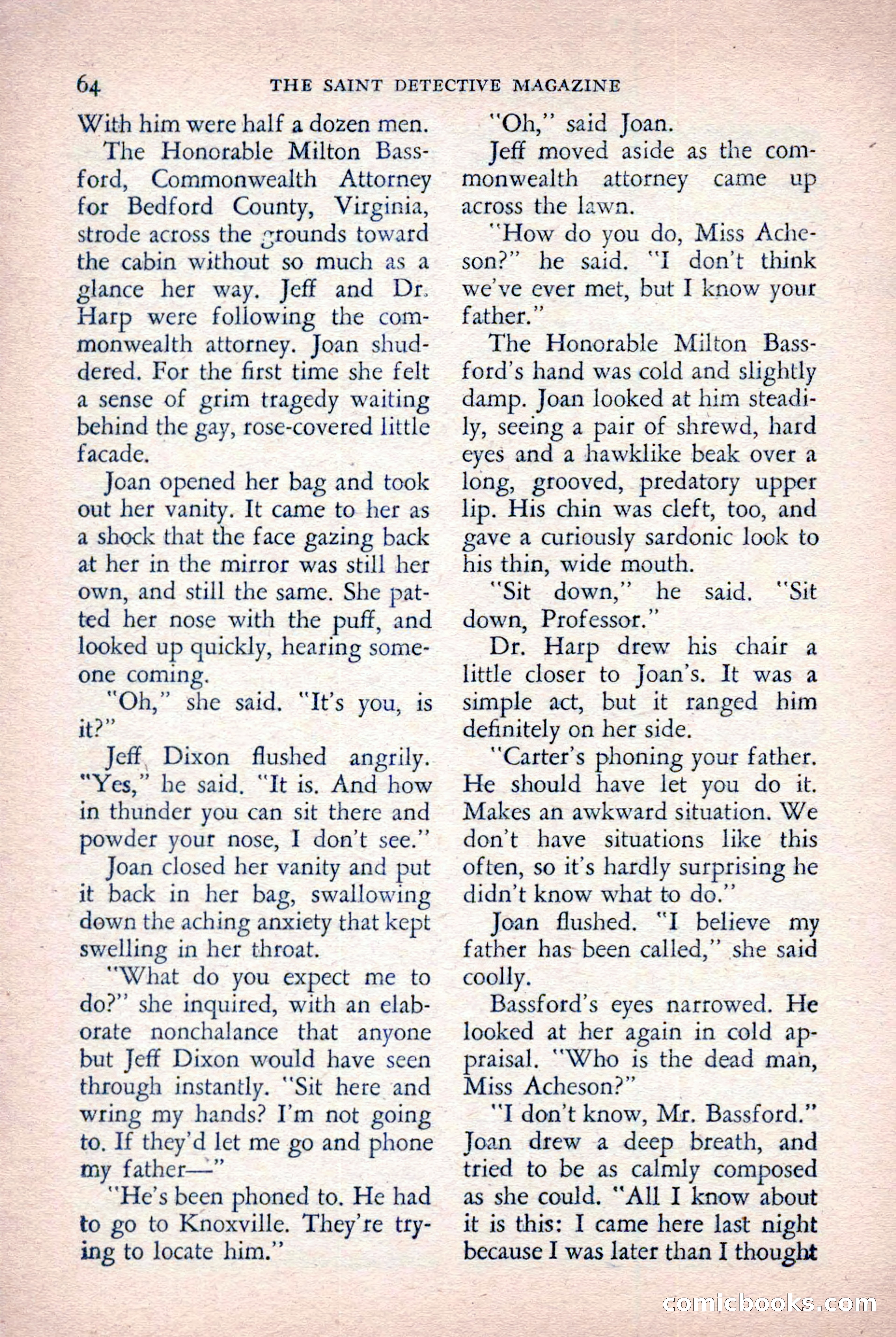 The Saint Detective Magazine, October 1955 — page 66 of 164
