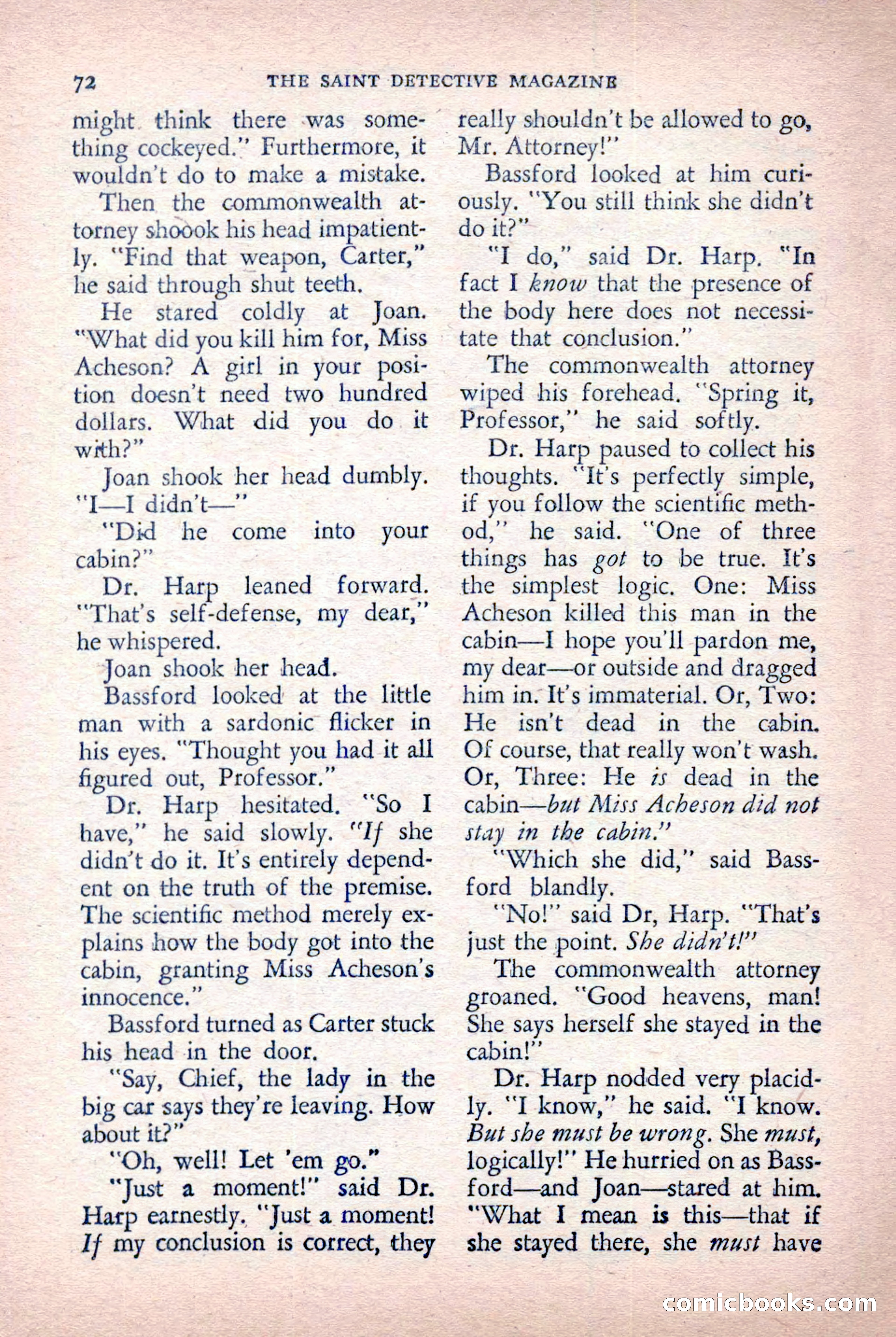 The Saint Detective Magazine, October 1955 — page 74 of 164