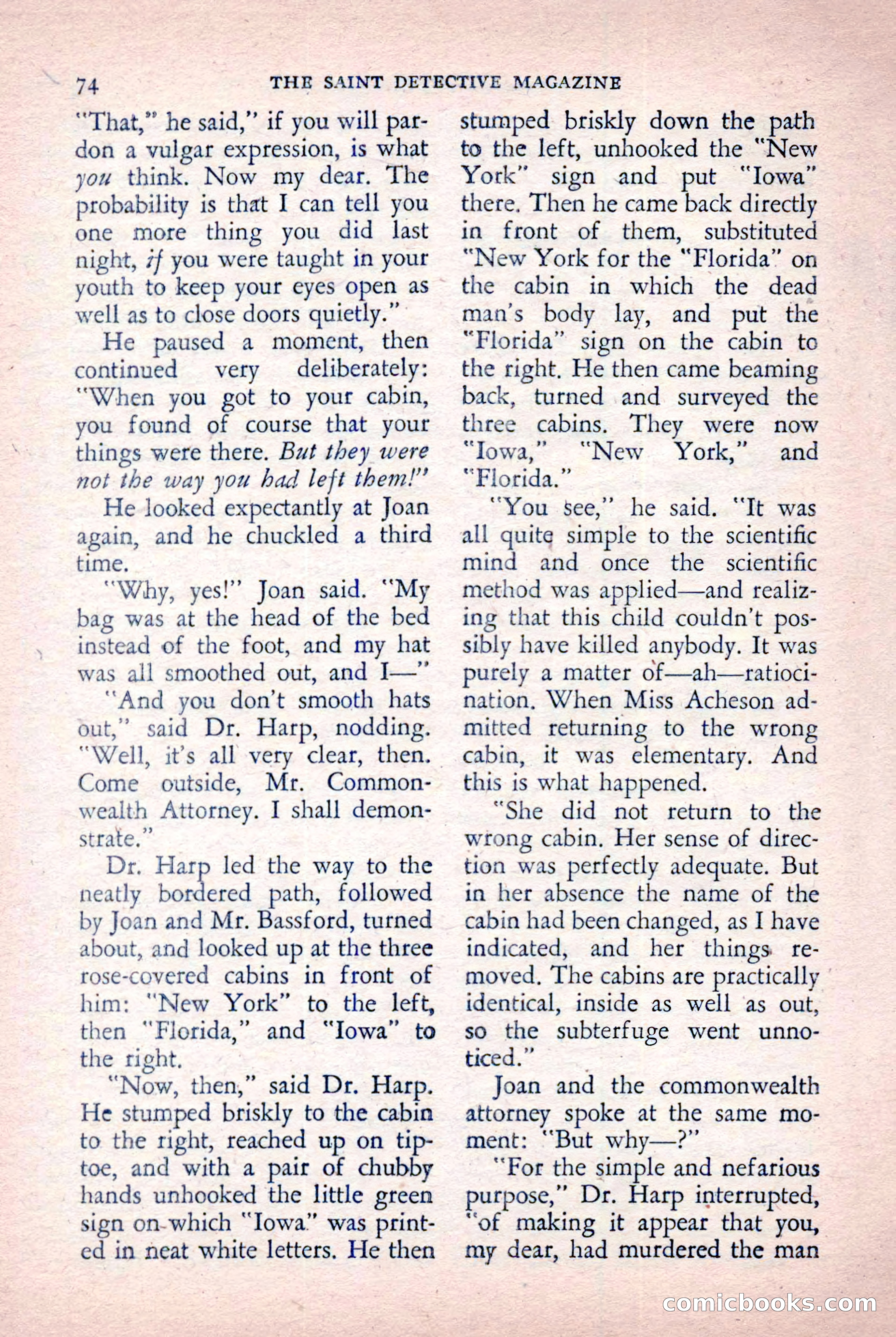 The Saint Detective Magazine, October 1955 — page 76 of 164