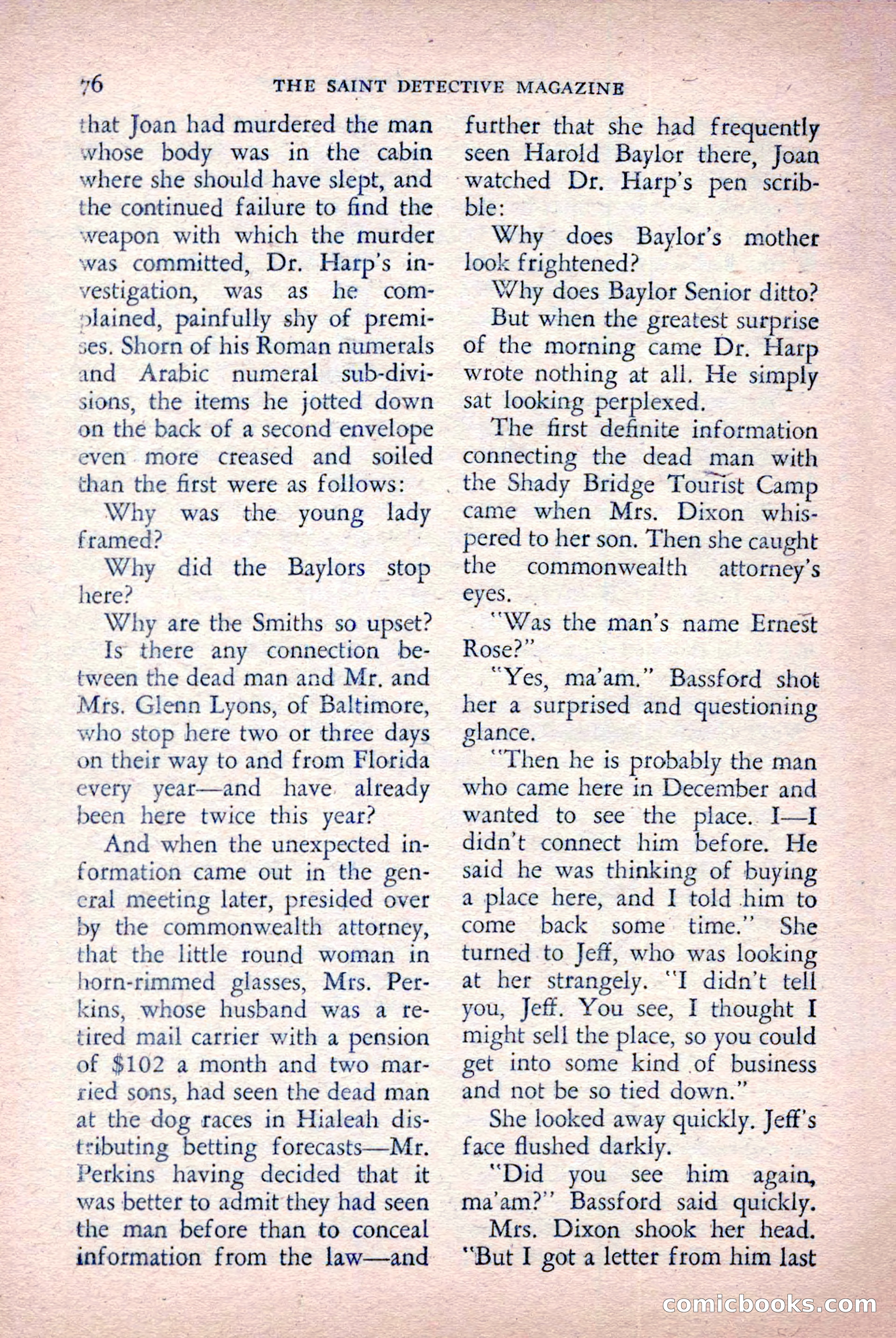 The Saint Detective Magazine, October 1955 — page 78 of 164